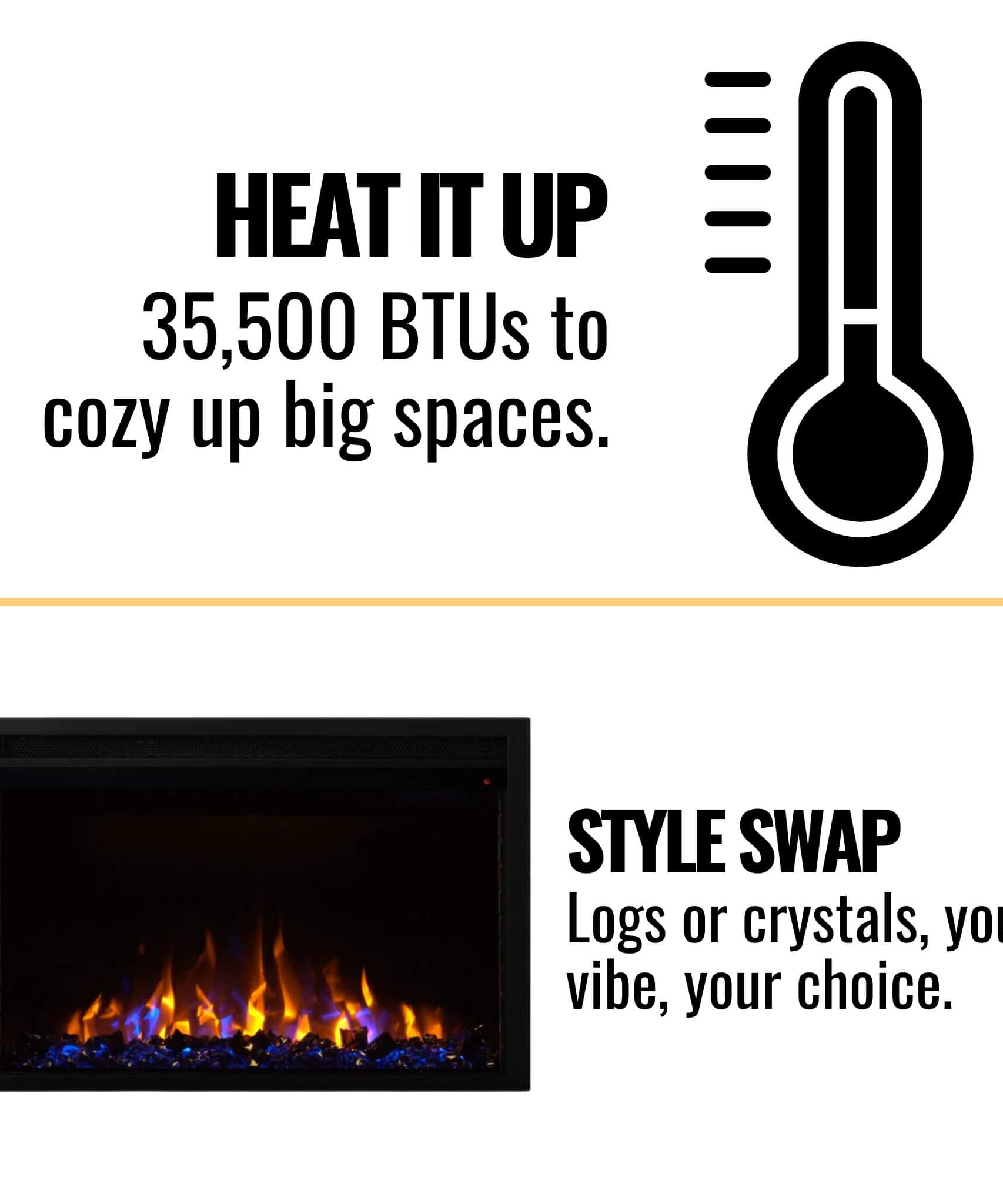 Napoleon Cineview Self-Trimming Electric Fireplace Insert, 30" [NEFB30H] (SAK31022)