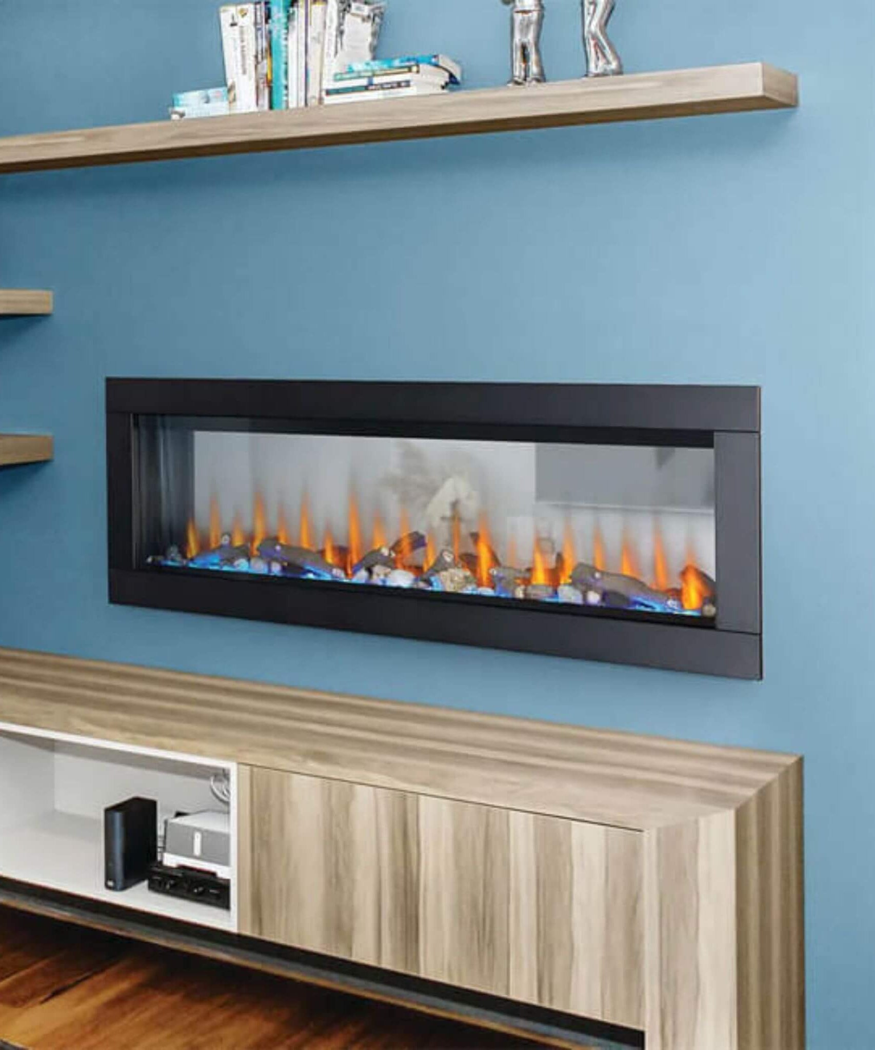 Napoleon Clearion Elite 60-Inch Fully Recessed See Thru Wall Mounted Electric Fireplace [NEFBD60HE] (SAK31716)