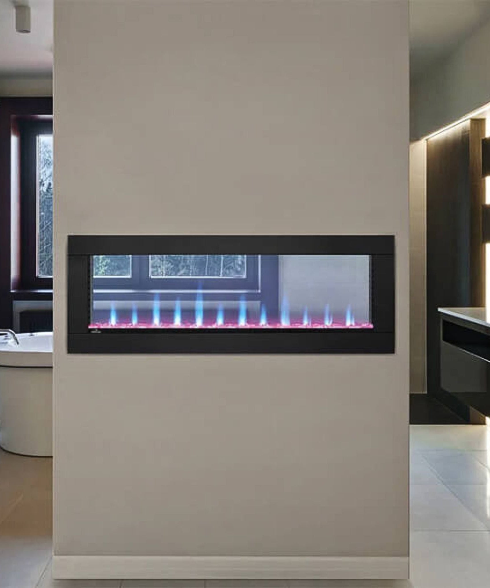 Napoleon Clearion Elite 60-Inch Fully Recessed See Thru Wall Mounted Electric Fireplace [NEFBD60HE] (SAK31716)