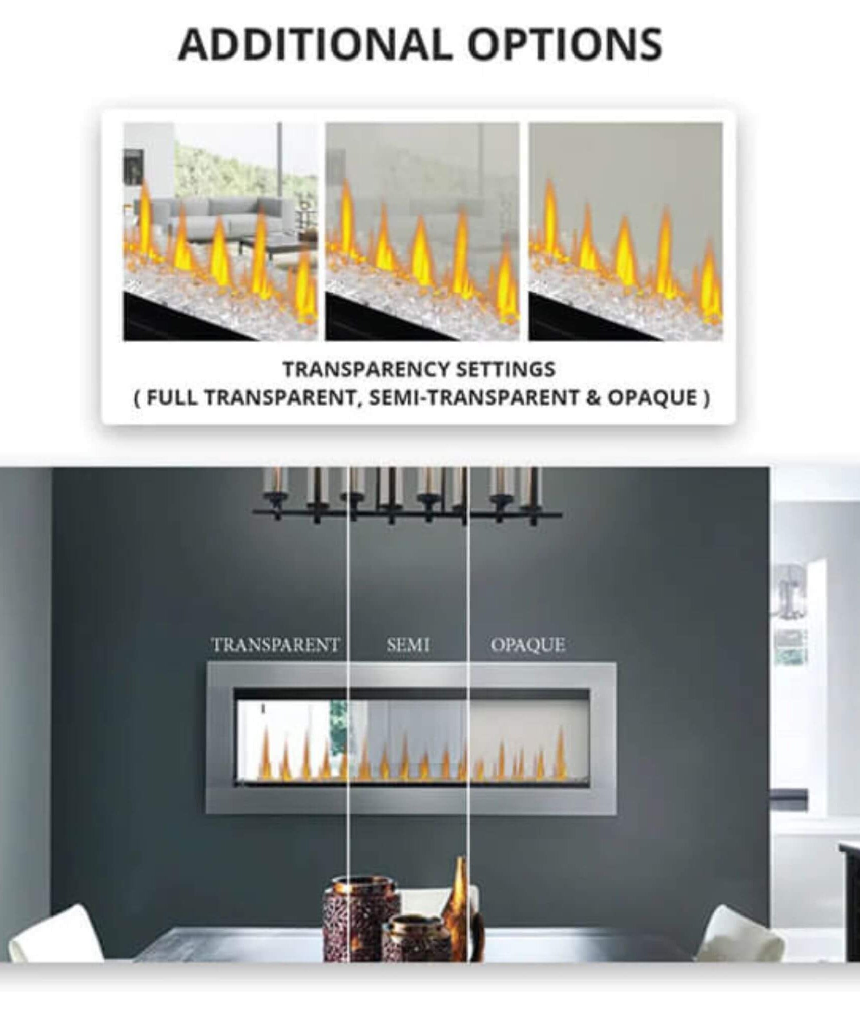Napoleon Clearion Elite 60-Inch Fully Recessed See Thru Wall Mounted Electric Fireplace [NEFBD60HE] (SAK31716)