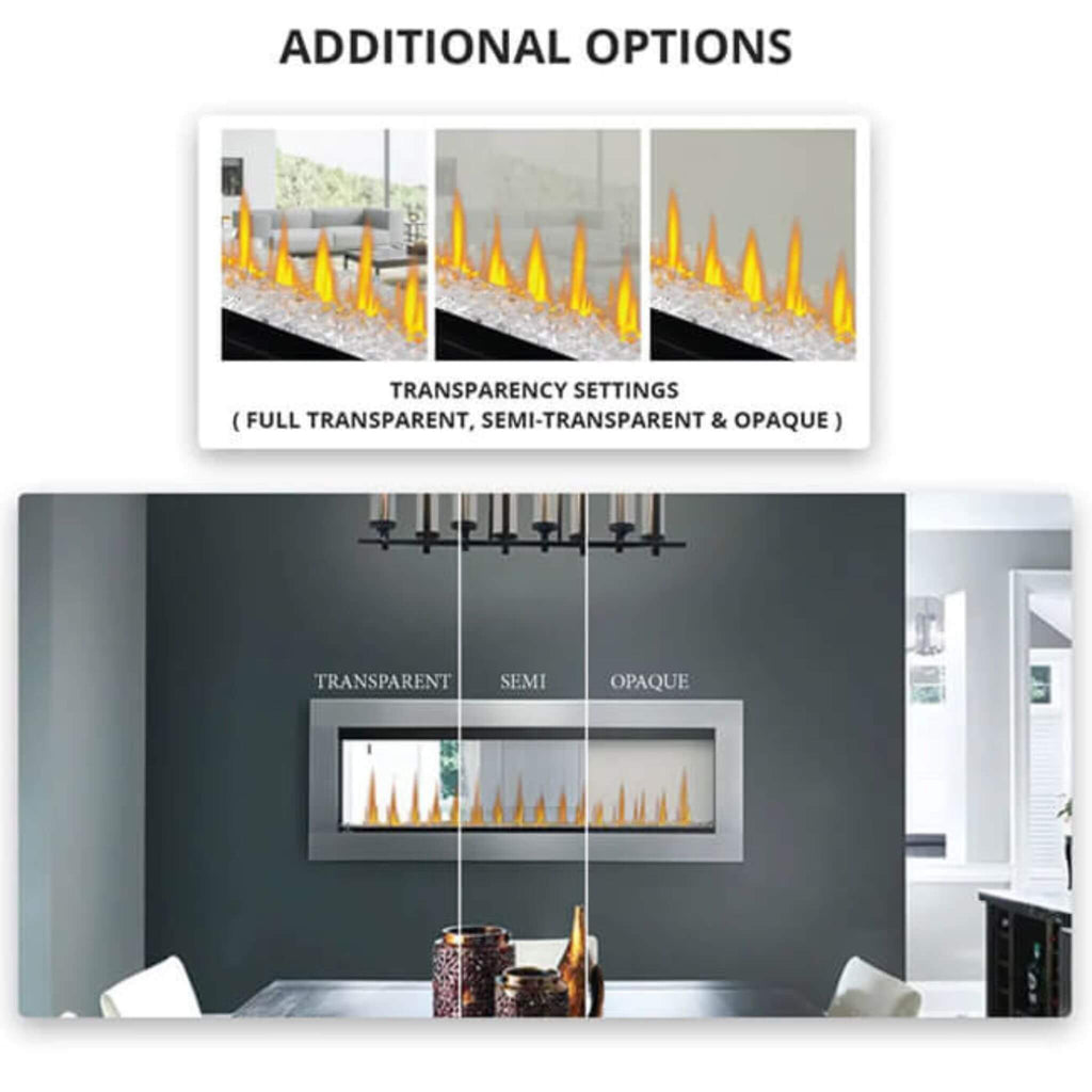 Napoleon Clearion Elite 60-Inch Fully Recessed See Thru Wall Mounted Electric Fireplace [NEFBD60HE] (SAK31716)