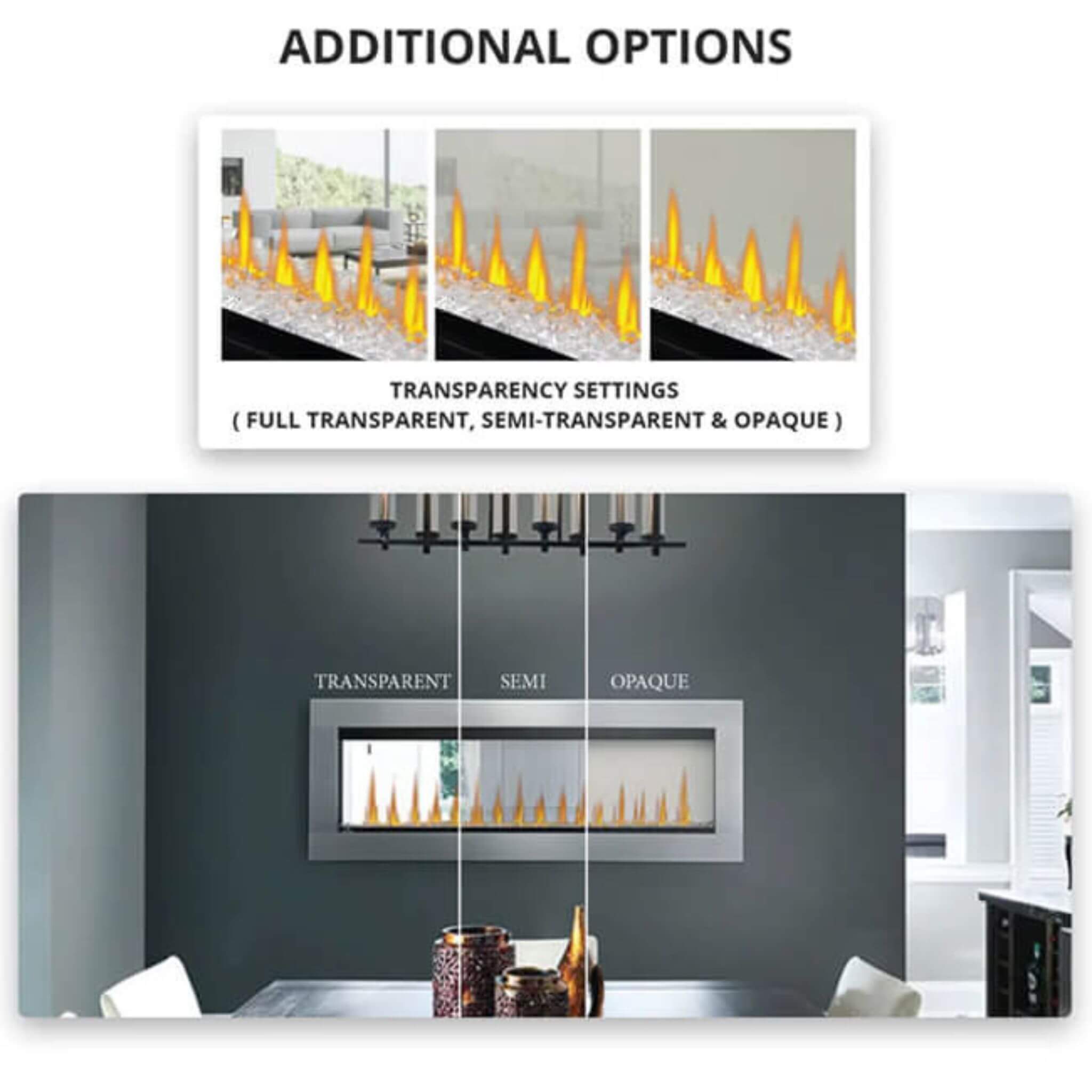 Napoleon Clearion Elite 60-Inch Fully Recessed See Thru Wall Mounted Electric Fireplace [NEFBD60HE] (SAK31716)