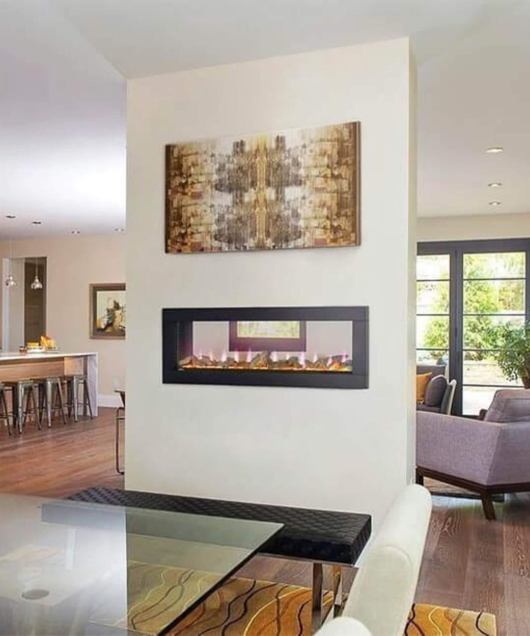 Napoleon Clearion Elite 60-Inch Fully Recessed See Thru Wall Mounted Electric Fireplace [NEFBD60HE] (SAK31716)