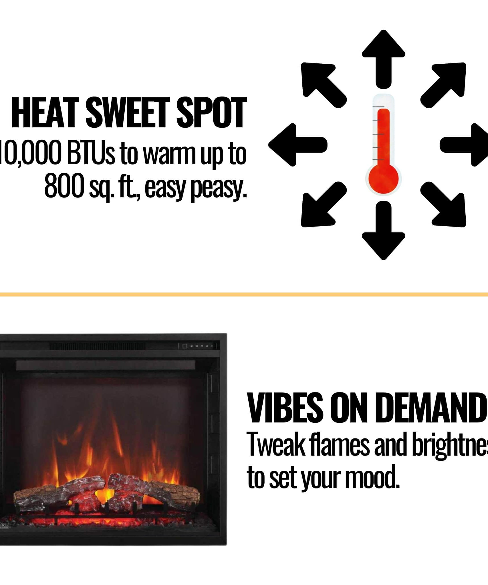 Napoleon Element Self-Trimming Built-In Electric Fireplace [NEFB36/42H-BS-1] (SAK58173)
