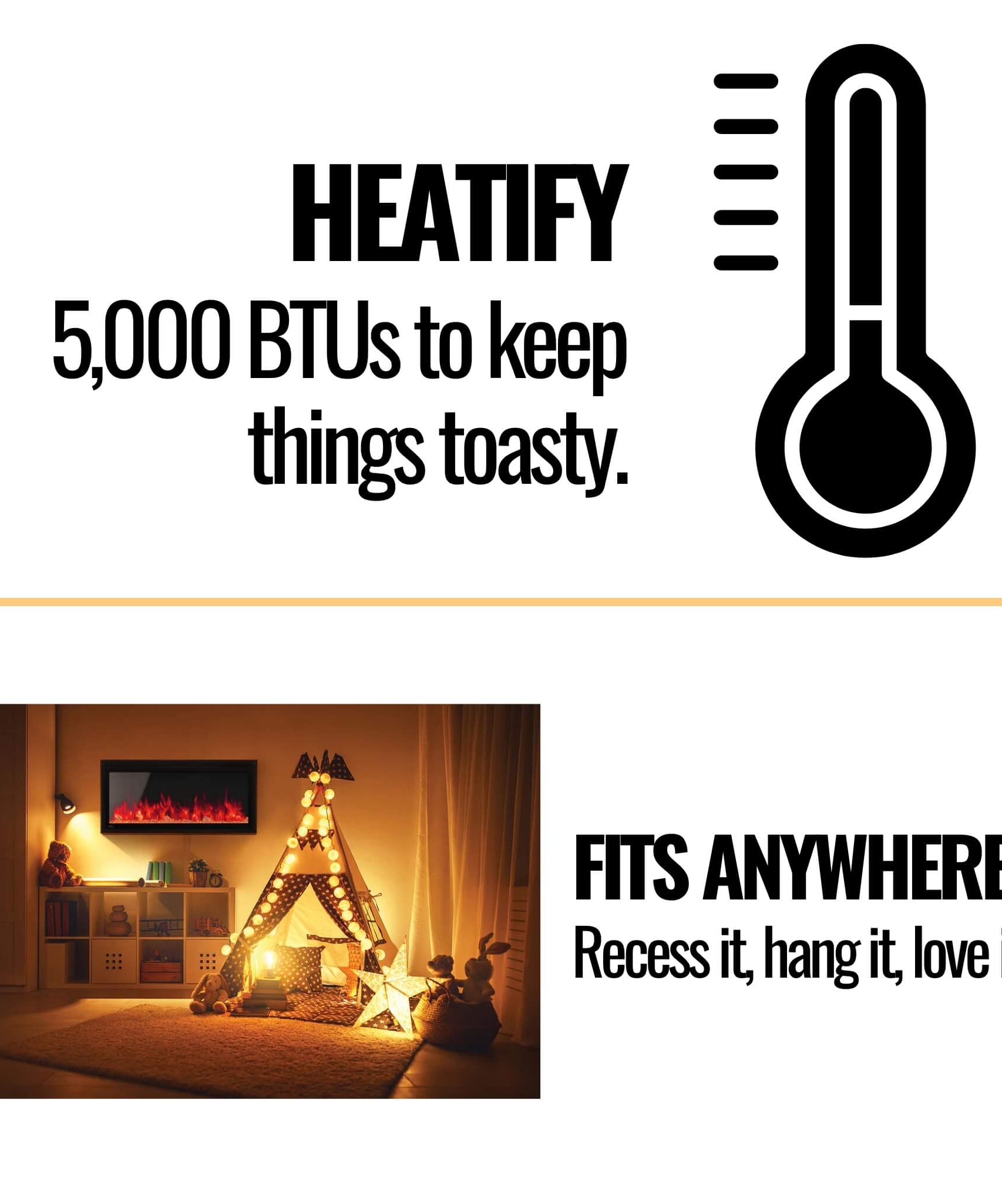 Napoleon Entice Wall-Hanging Electric Fireplace With Multi-Function Remote Control (SAK74519)