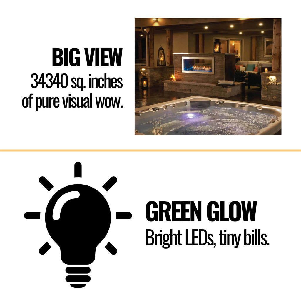 Napoleon Galaxy 48 50-Inch Outdoor Linear See-Thru Electronic Start Natural Gas Fireplace [GSS48STE] (SAK67432)