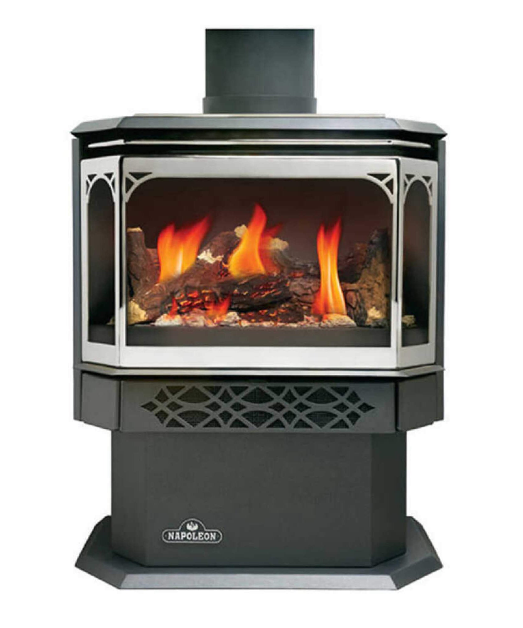 Napoleon Haliburton 50 22-Inch Direct Vent Millivolt Ignition Compact Natural Gas Stove [GDS28-1NSB] (SAK81523)