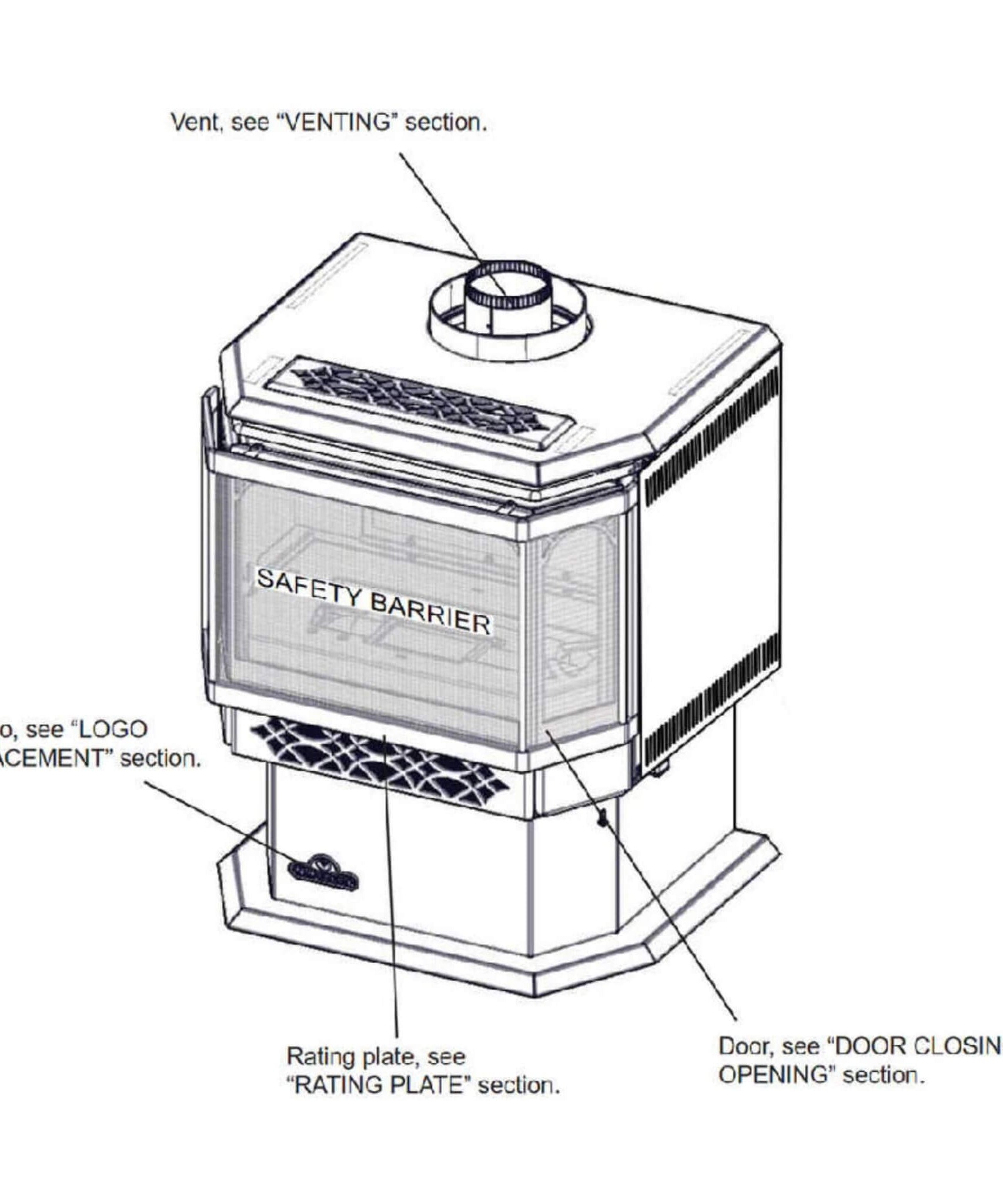 Napoleon Haliburton 50 22-Inch Direct Vent Millivolt Ignition Compact Natural Gas Stove [GDS28-1NSB] (SAK81523)