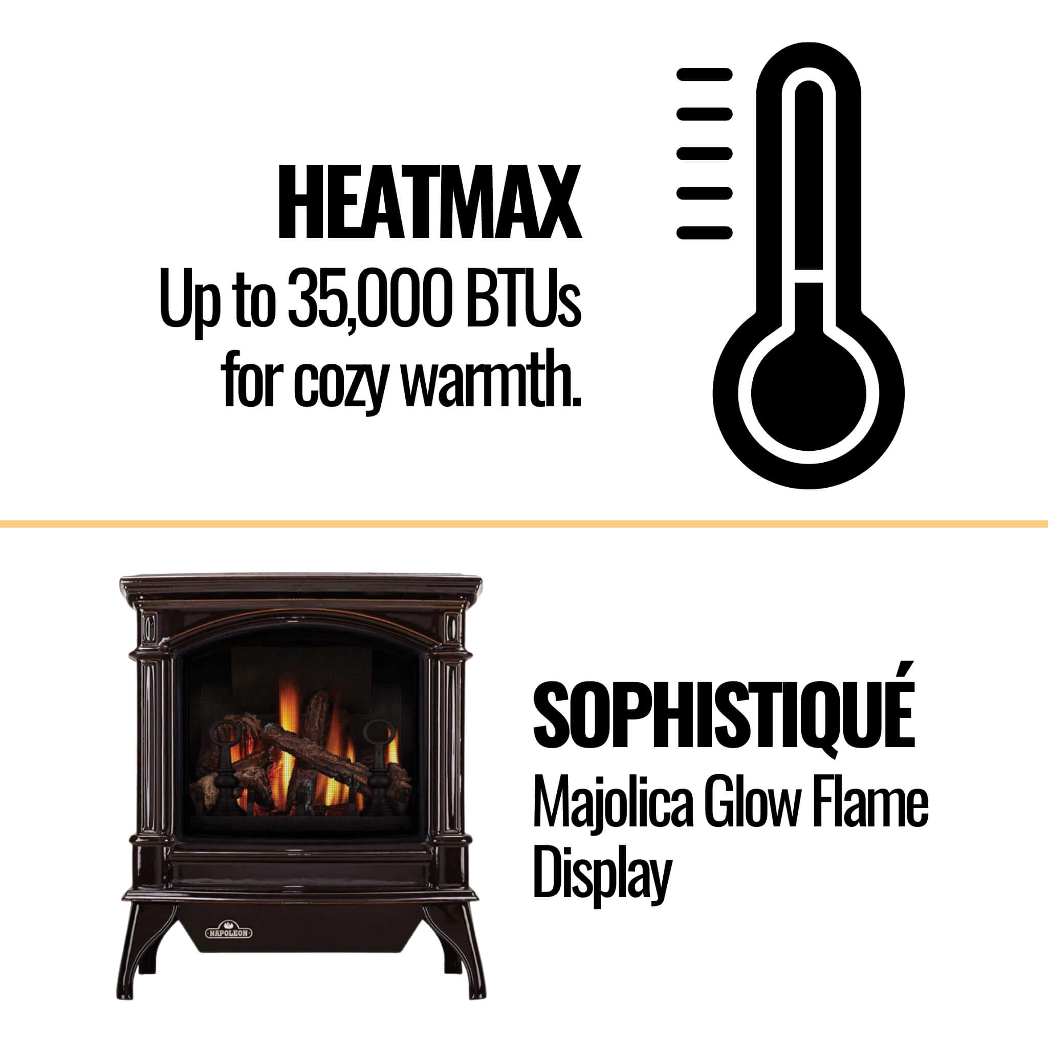 Napoleon Knightsbridge 60 Majolica Brown 27-Inch Natural Gas Stove With Flame And Heat Adjustment [GDS60-1NNSB] (SAK14738)