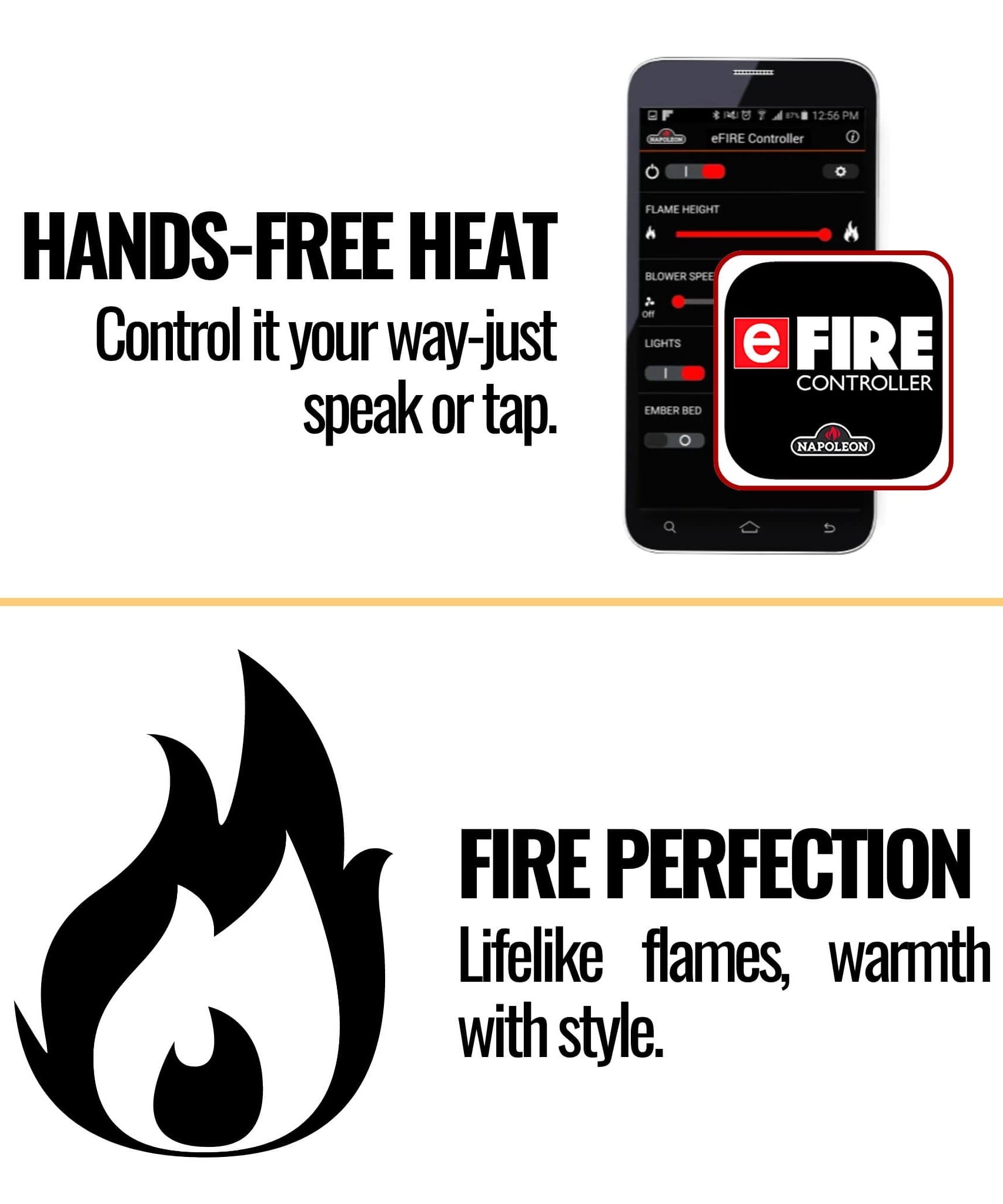 Napoleon Luminex 65-Inch LCD Built-In Electric Fireplace With Remote Control [NEFL65LCD-3SV] (SAK83665)