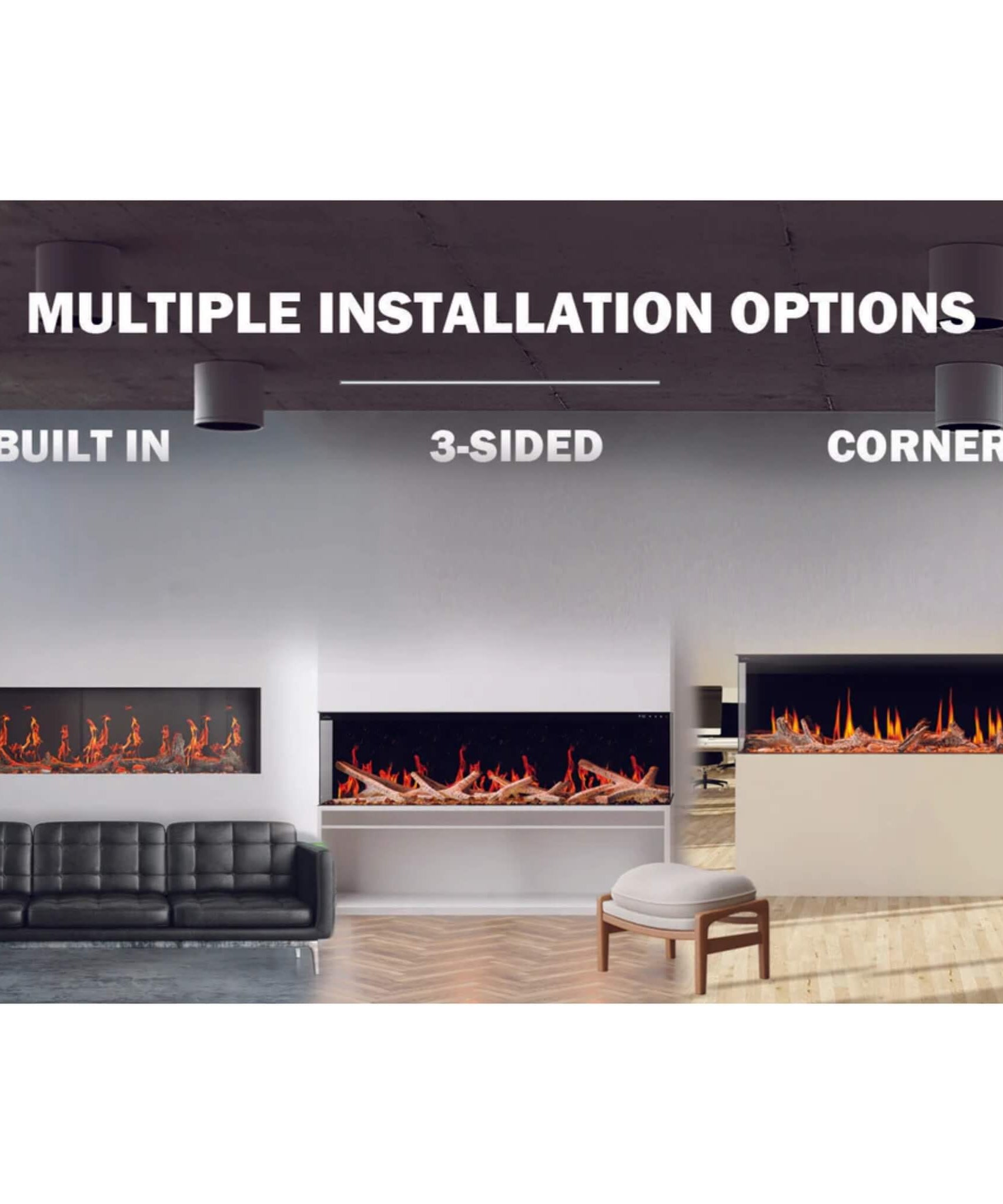 Napoleon Luminex 65-Inch LCD Built-In Electric Fireplace With Remote Control [NEFL65LCD-3SV] (SAK83665)