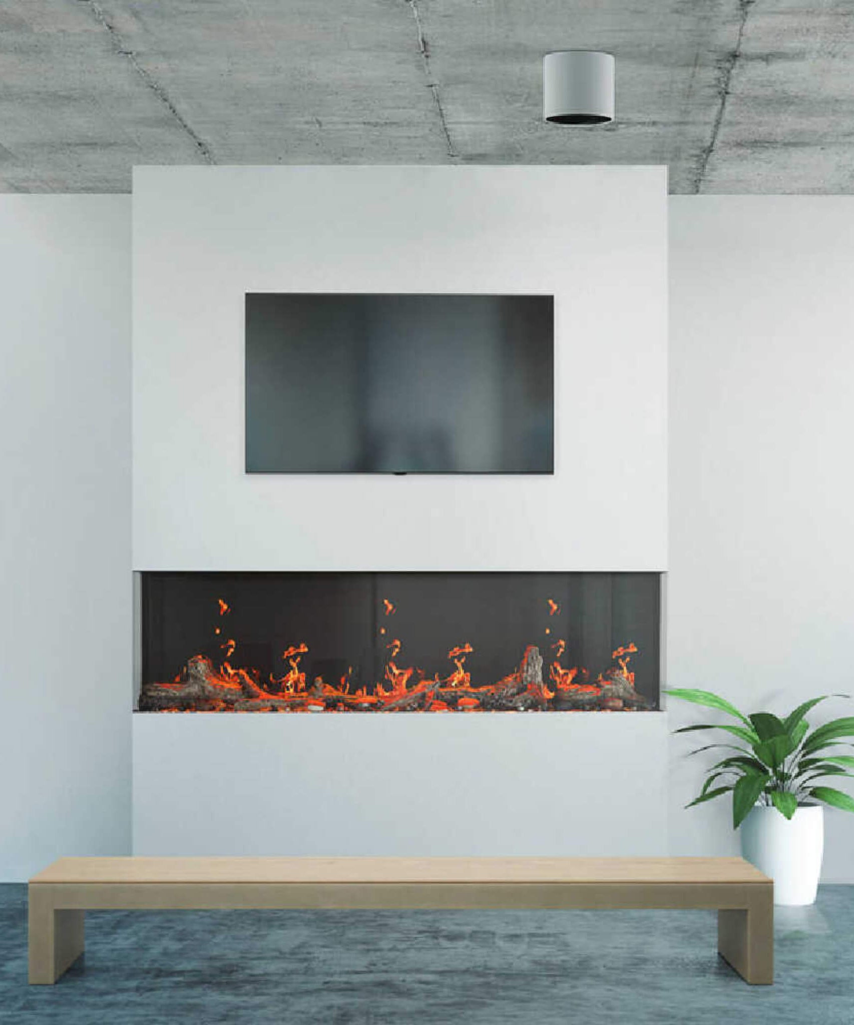 Napoleon Luminex 65-Inch LCD Built-In Electric Fireplace With Remote Control [NEFL65LCD-3SV] (SAK83665)
