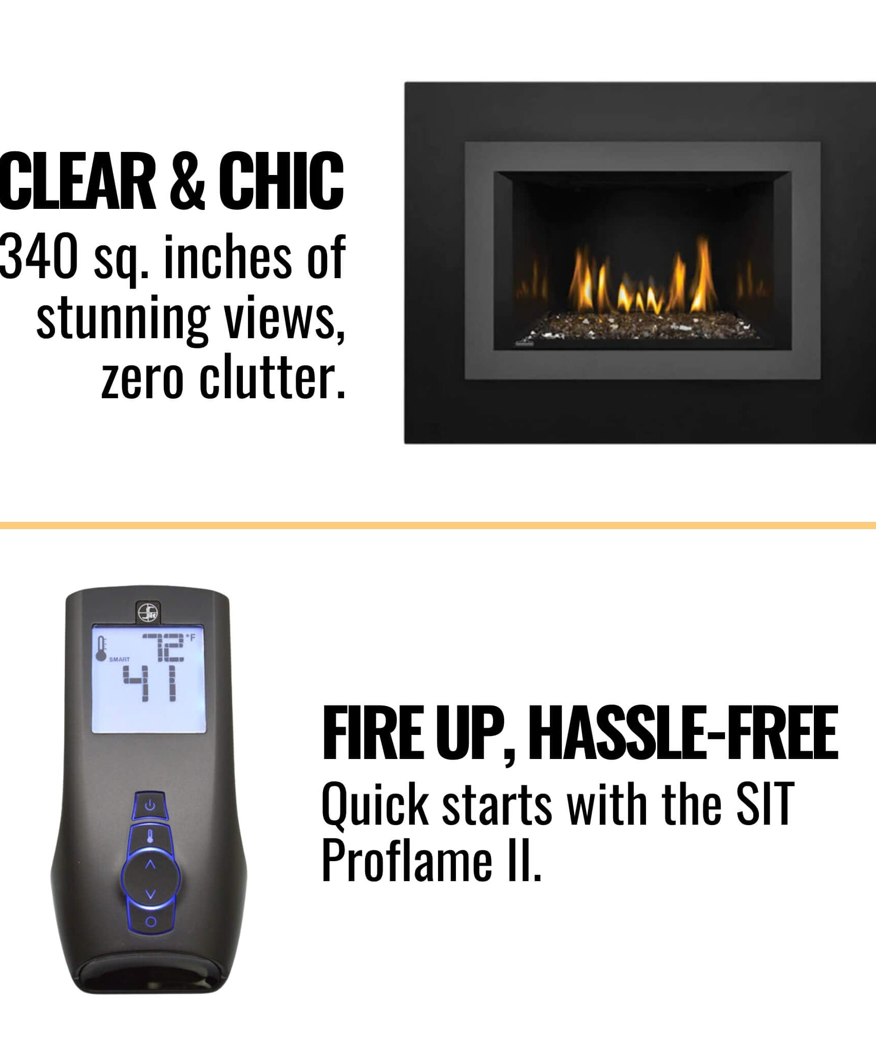 Napoleon Oakville 3 Glass Direct Vent Electronic Ignition Natural Gas Fireplace Insert, 28" [GDIG3N] (SAK29675)