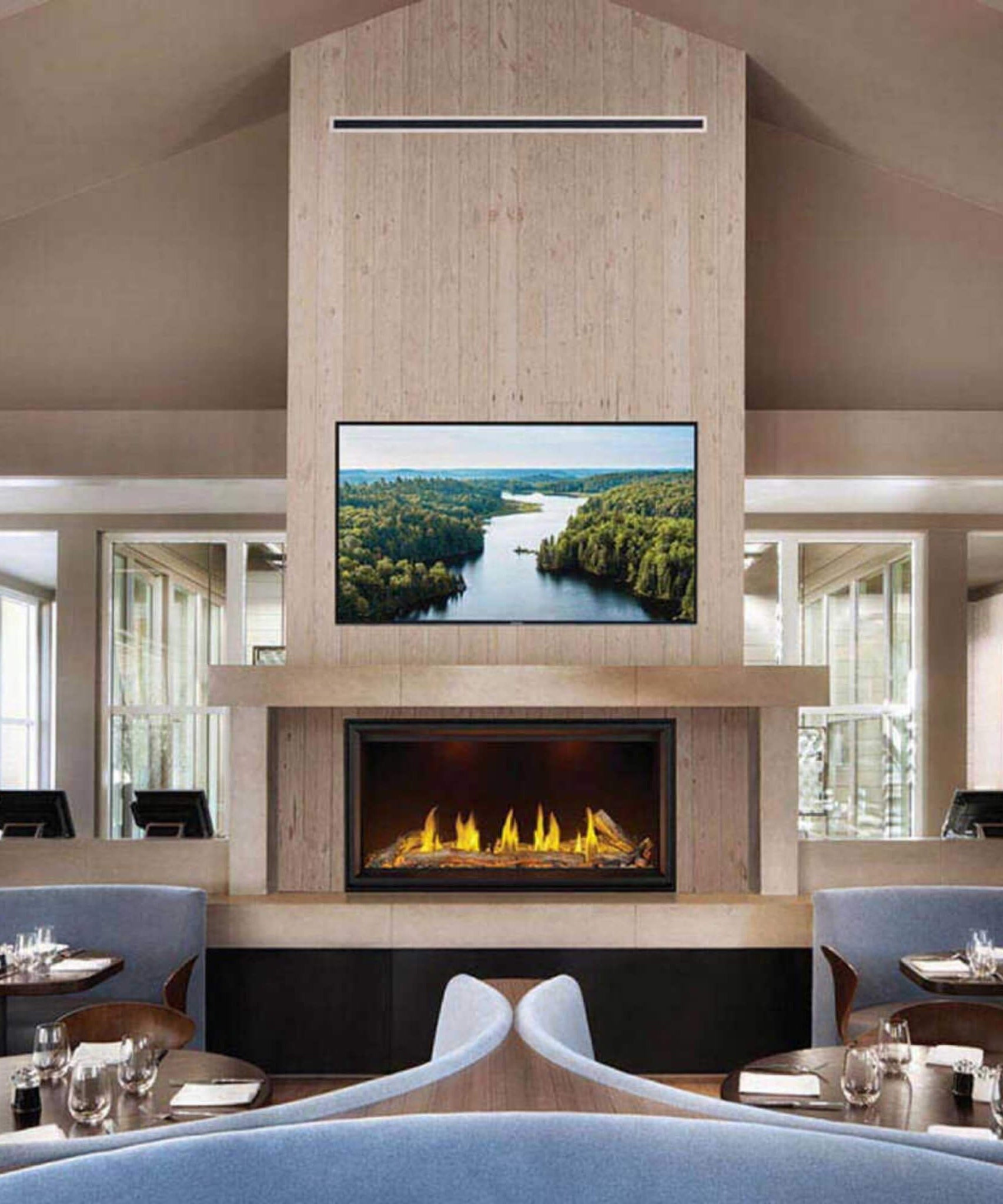 Napoleon Tall Linear Vector Direct Vent Natural Gas Fireplace With Remote Control [TLV50/62/74N] (SAK58256)