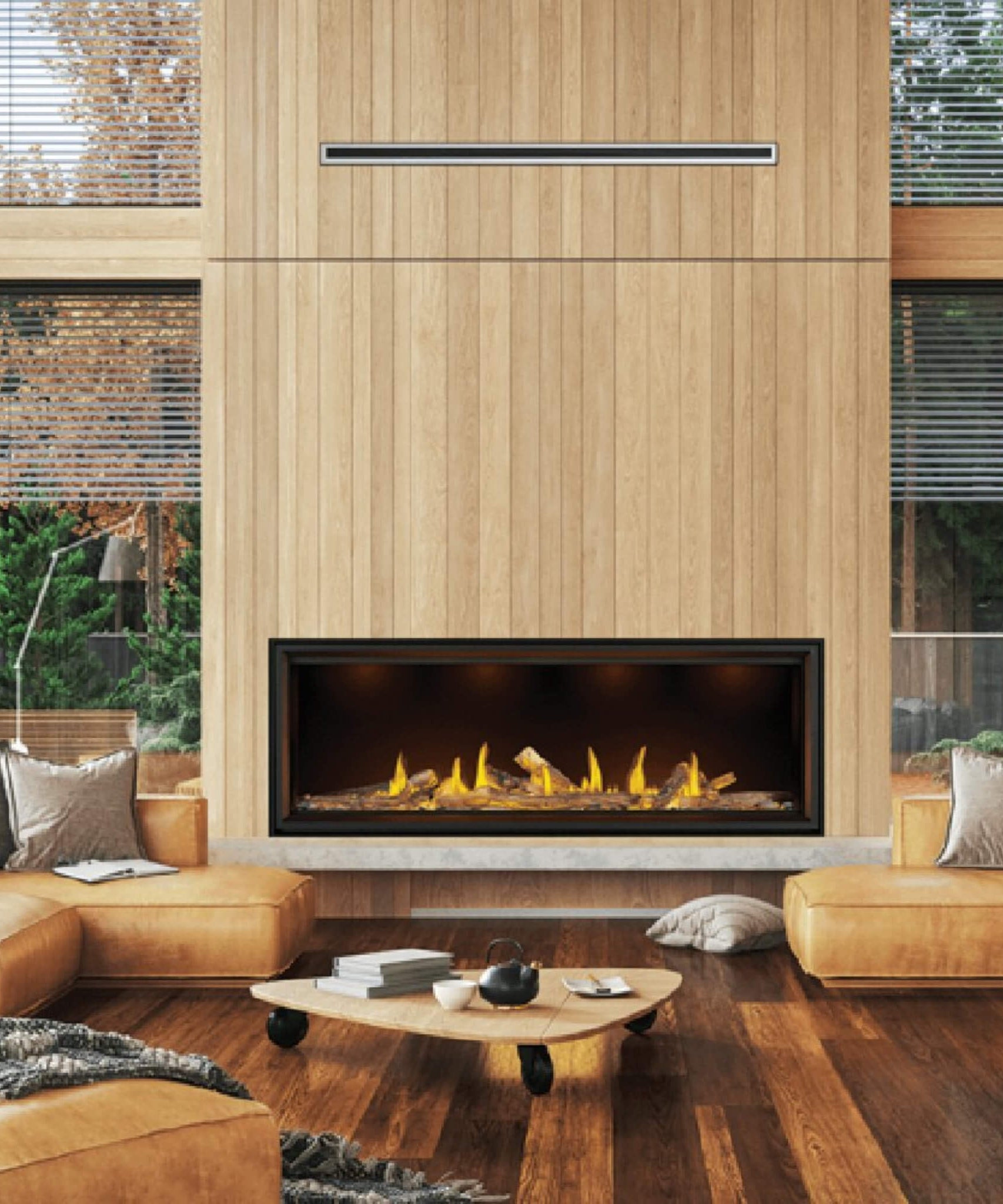 Napoleon Tall Linear Vector Direct Vent Natural Gas Fireplace With Remote Control [TLV50/62/74N] (SAK58256)