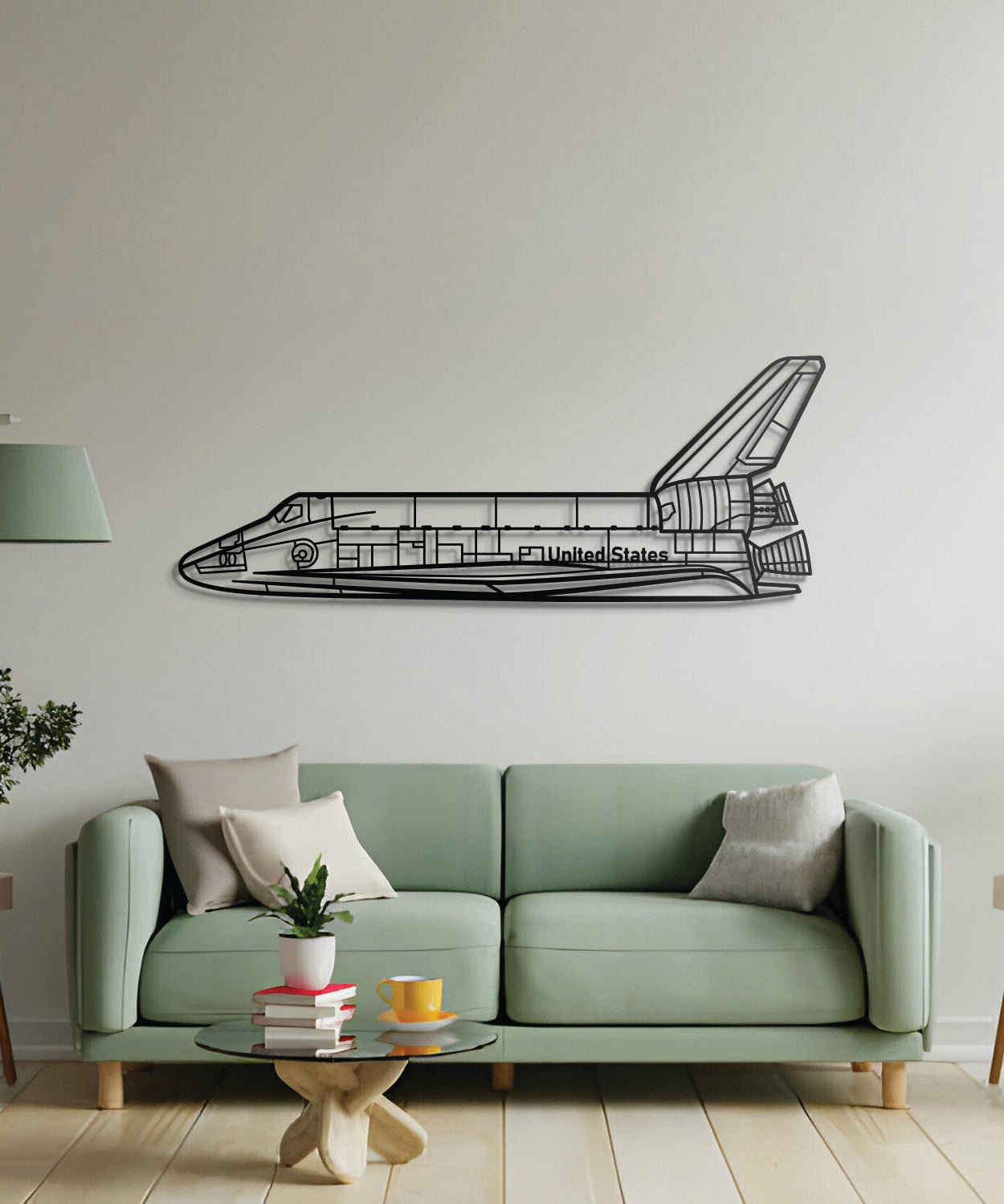 Space Shuttle Metallflugzeug Wandkunst - NCP0127