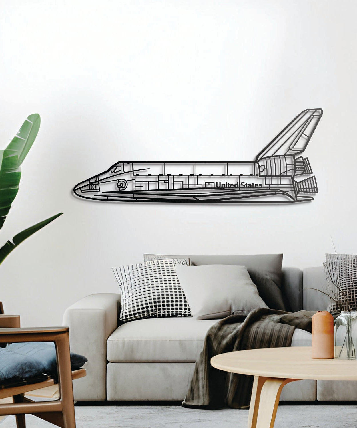 Space Shuttle Metallflugzeug Wandkunst - NCP0127