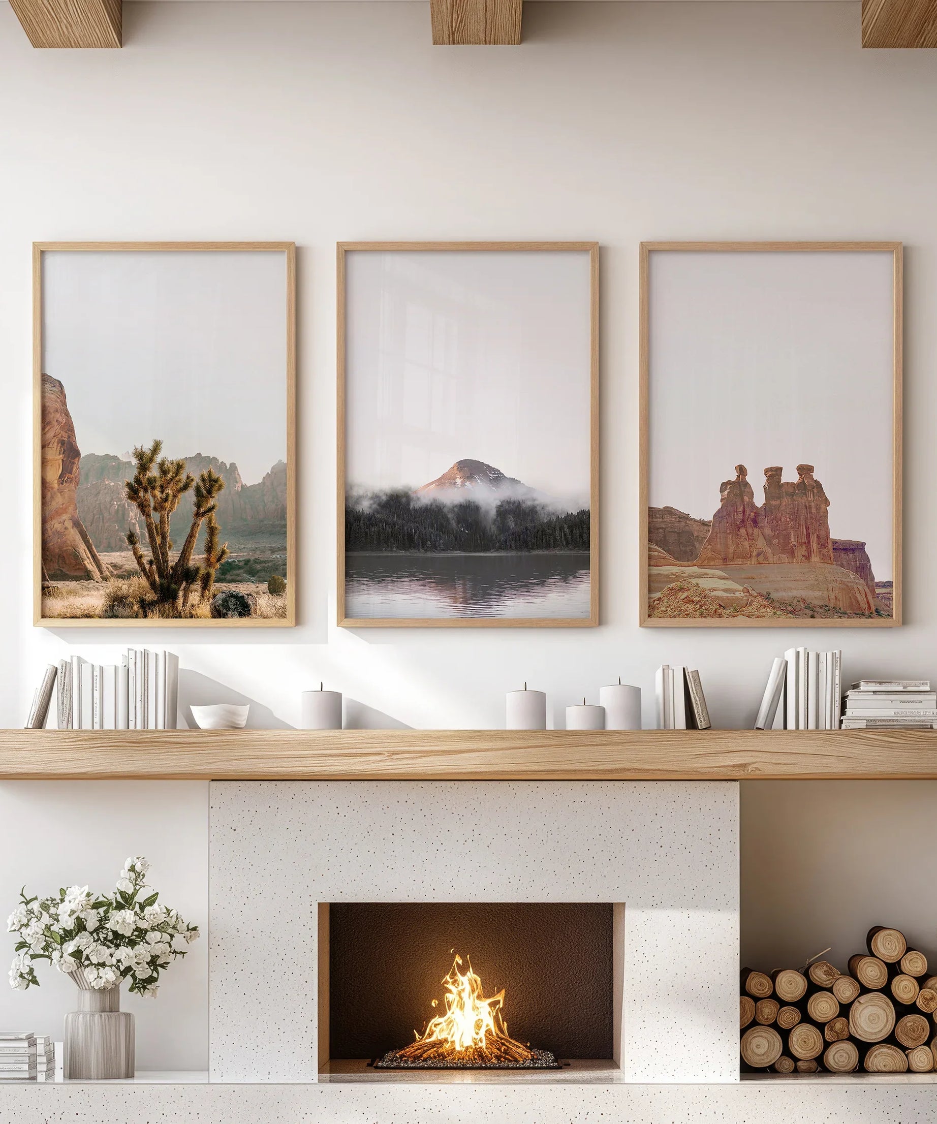 Southwest Desert Set of 3 Prints. Canyon Landscape, Red Rock