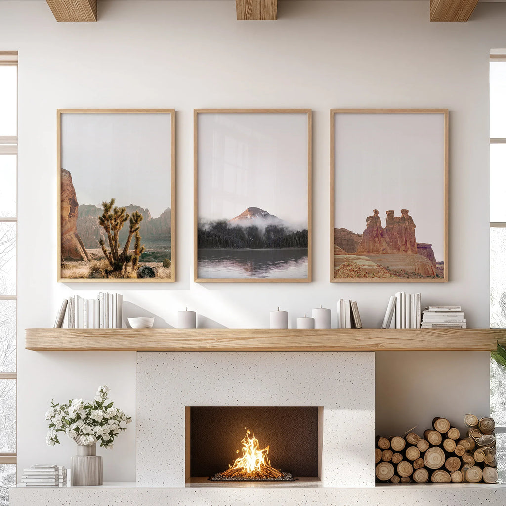 Southwest Desert Set of 3 Prints. Canyon Landscape, Red Rock