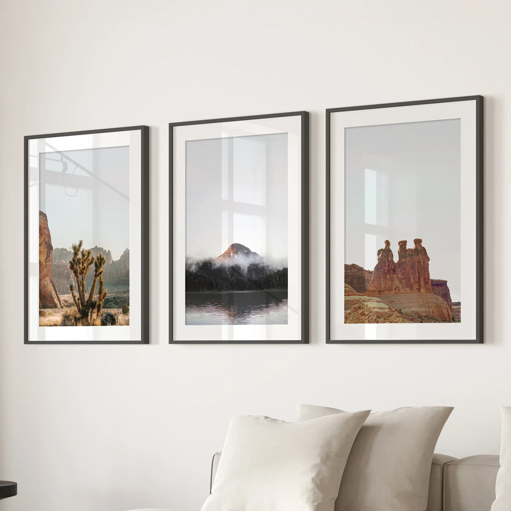 Southwest Desert Set of 3 Prints. Canyon Landscape, Red Rock