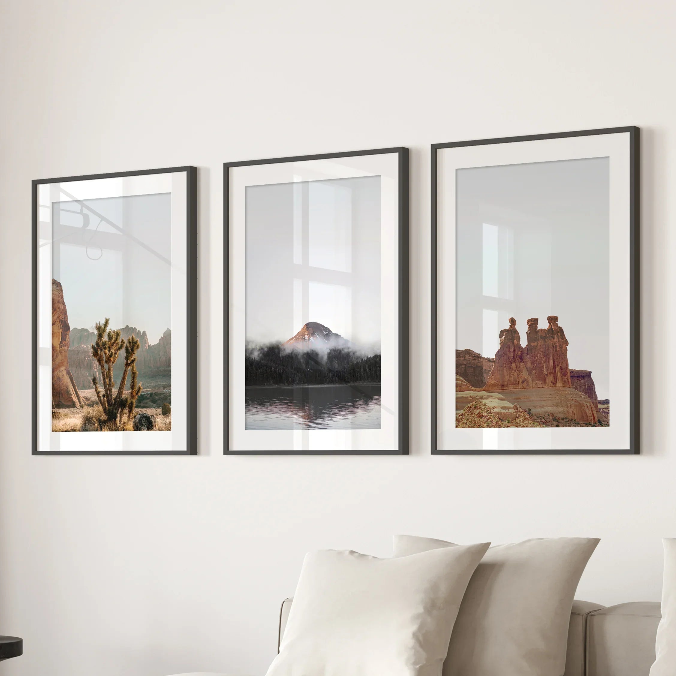Southwest Desert Set of 3 Prints. Canyon Landscape, Red Rock