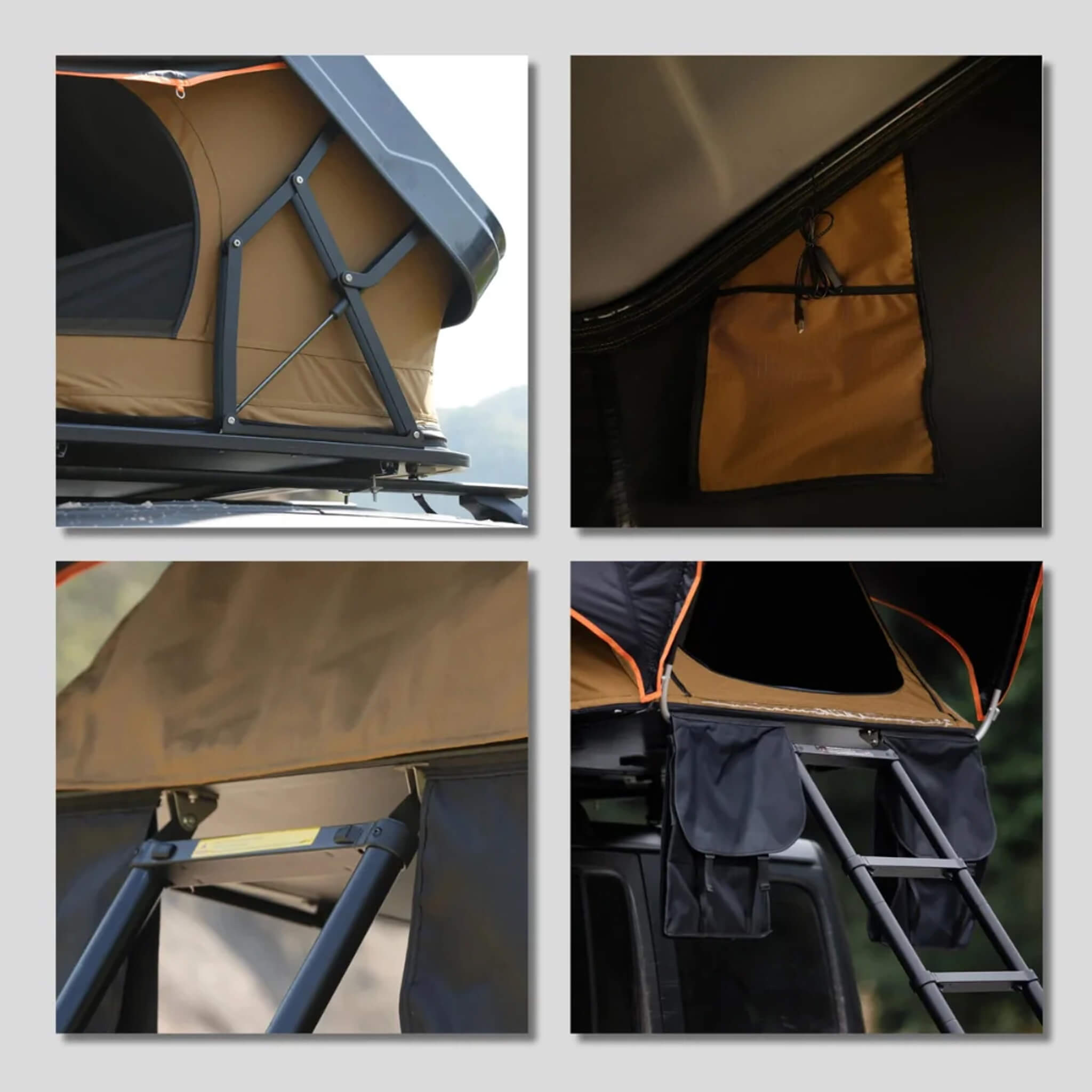 Naturnest Sirius 2 Plus XL Premium 4-Person Clamshell Rooftop Tent (SAK74092)