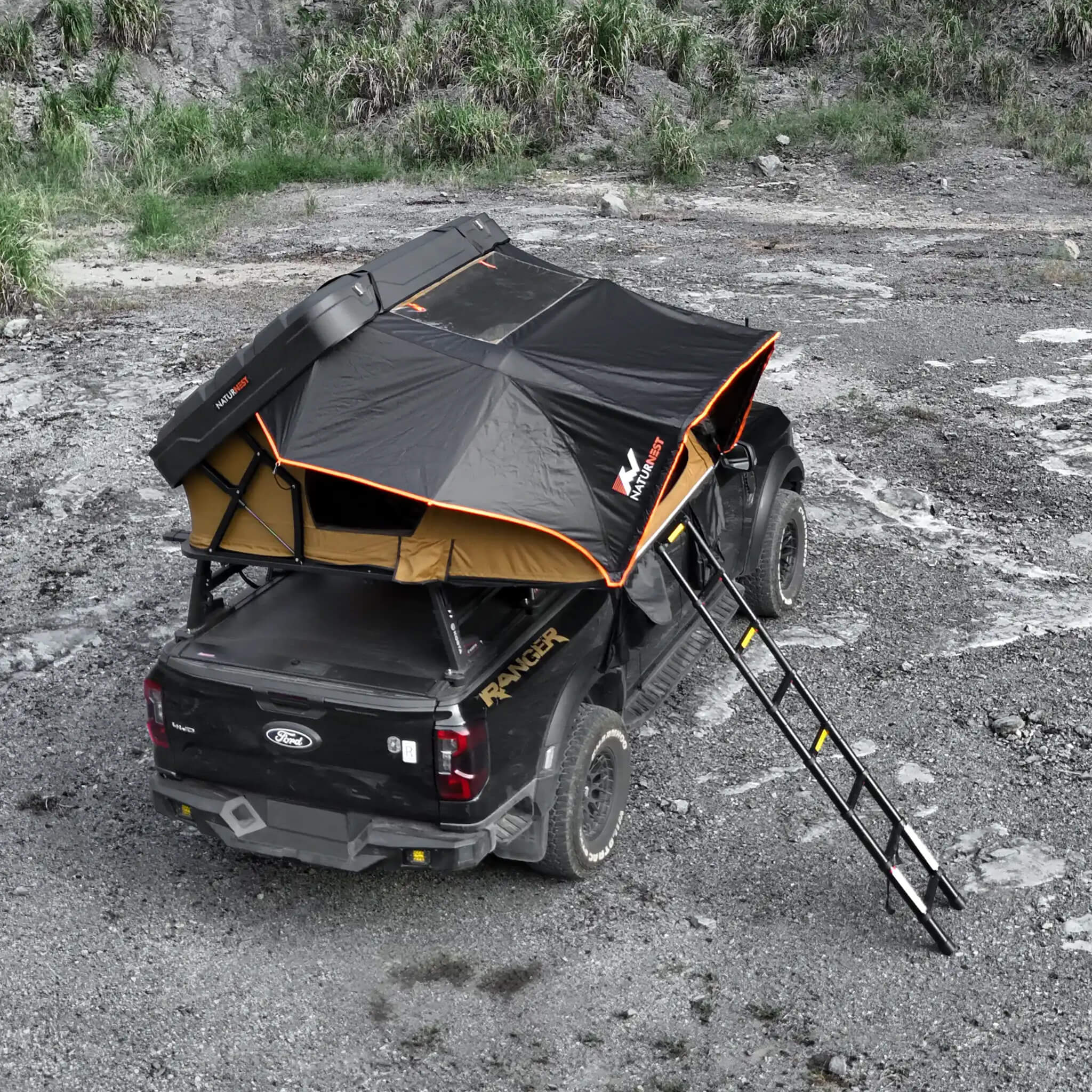 Naturnest Sirius 2 Plus XL Premium 4-Person Clamshell Rooftop Tent (SAK74092)