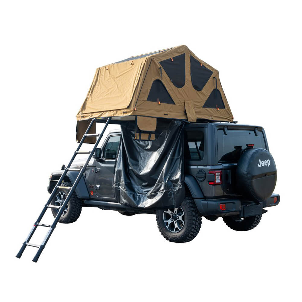 Naturnest Andromeda Khaki Soft-Shell Rooftop Tent With Large Panoramic Skylight & YKK Doors (SAK72384)