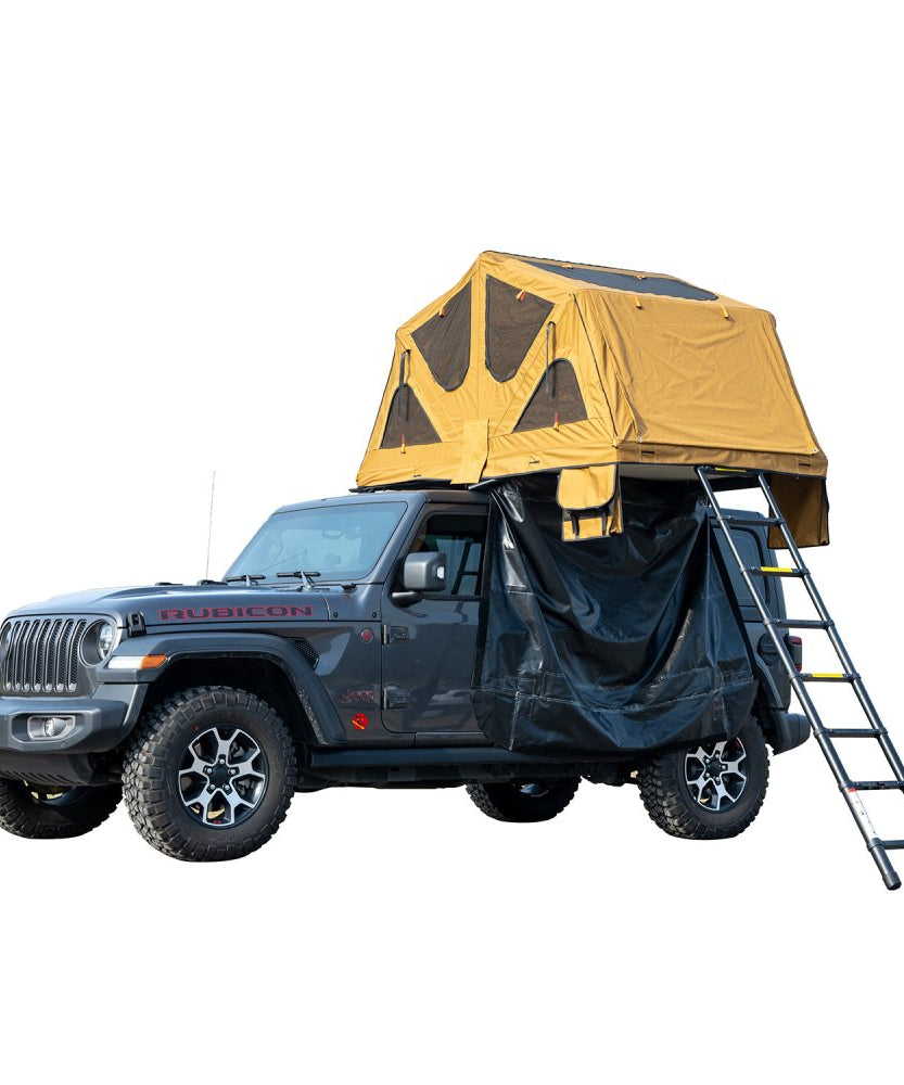 Naturnest Andromeda Khaki Soft-Shell Rooftop Tent With Large Panoramic Skylight & YKK Doors (SAK72384)