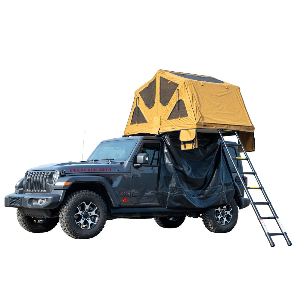 Naturnest Andromeda Khaki Soft-Shell Rooftop Tent With Large Panoramic Skylight & YKK Doors (SAK72384)