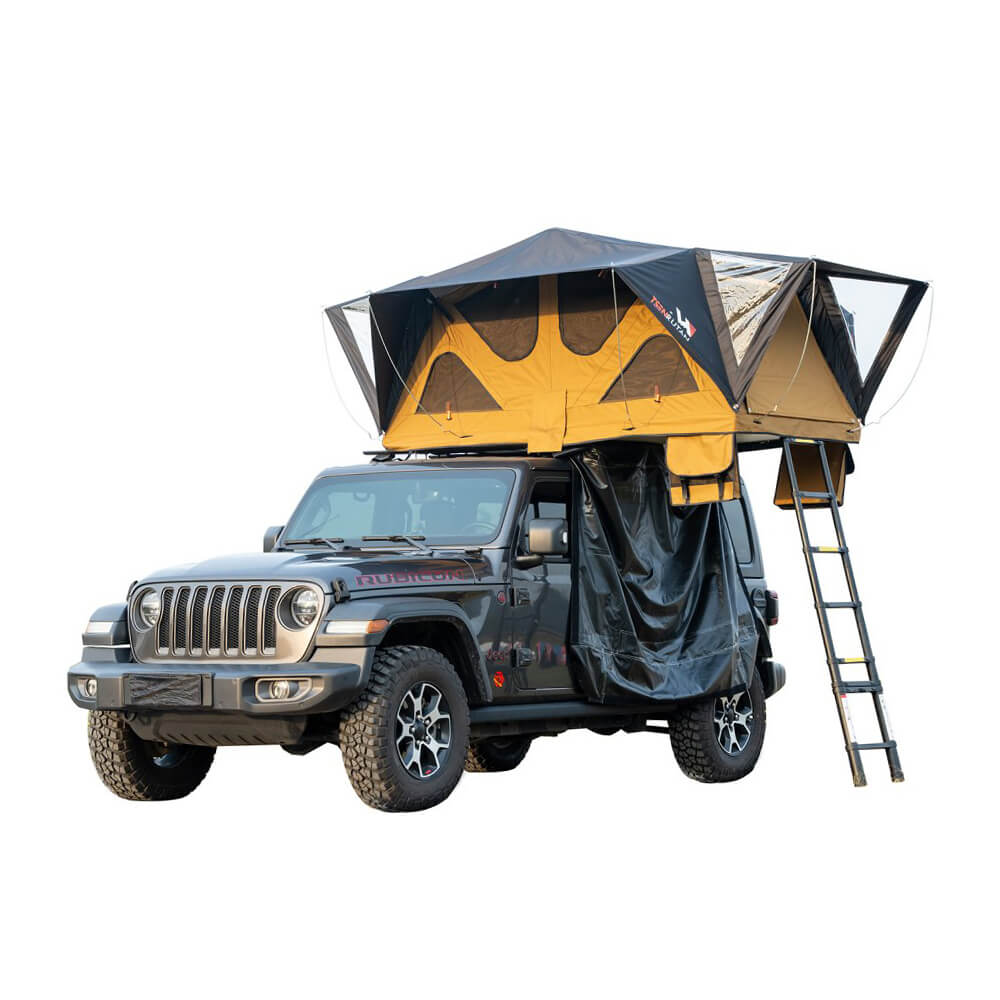 Naturnest Andromeda Khaki Soft-Shell Rooftop Tent With Large Panoramic Skylight & YKK Doors (SAK72384)