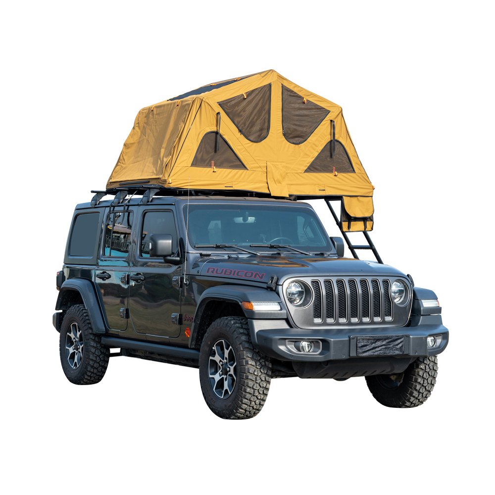 Naturnest Andromeda Khaki Soft-Shell Rooftop Tent With Large Panoramic Skylight & YKK Doors (SAK72384)