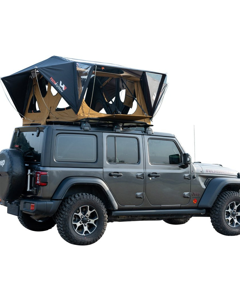 Naturnest Andromeda Khaki Soft-Shell Rooftop Tent With Large Panoramic Skylight & YKK Doors (SAK72384)
