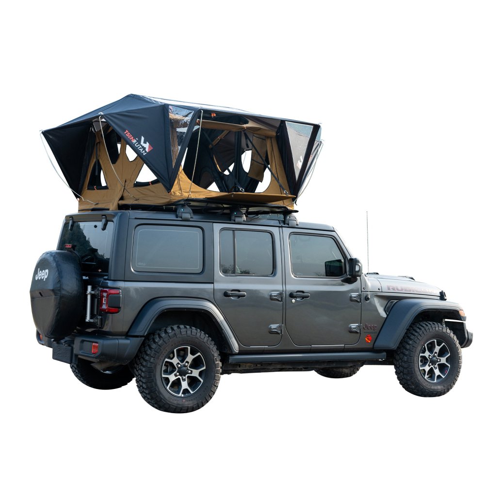 Naturnest Andromeda Khaki Soft-Shell Rooftop Tent With Large Panoramic Skylight & YKK Doors (SAK72384)