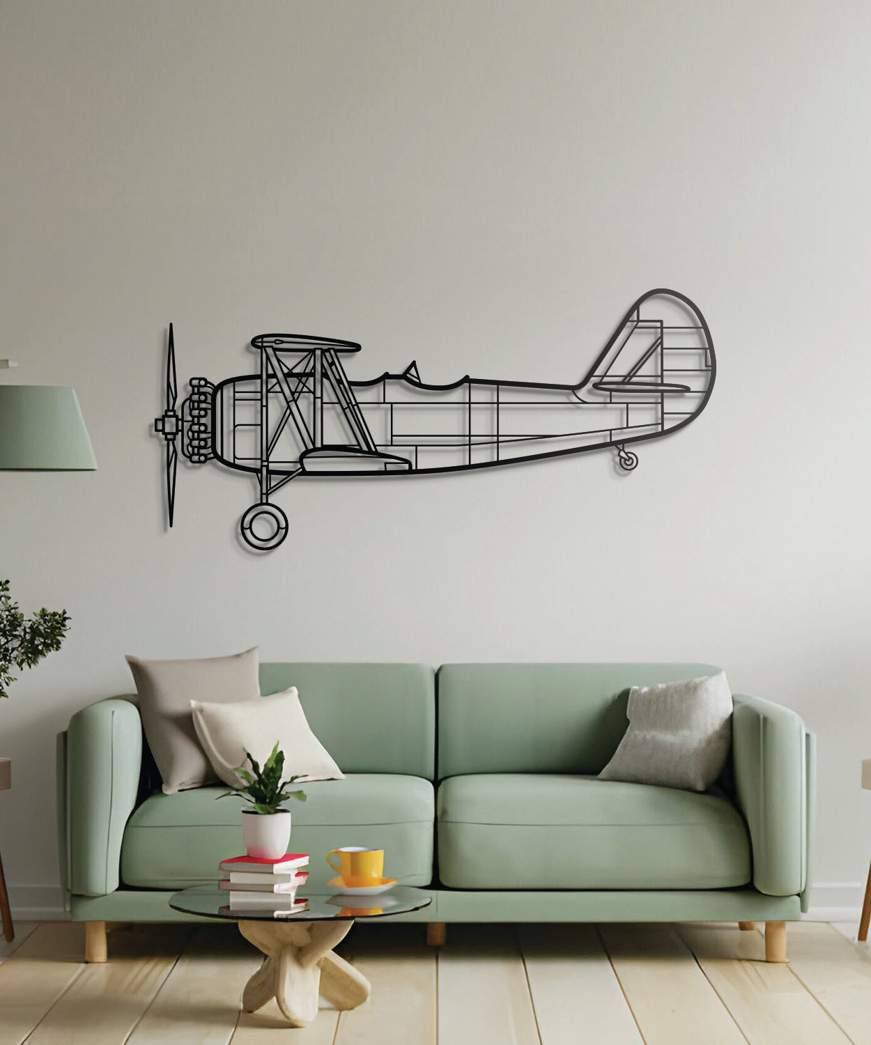 N3N-3 Metallflugzeug Wandkunst - NCP0337