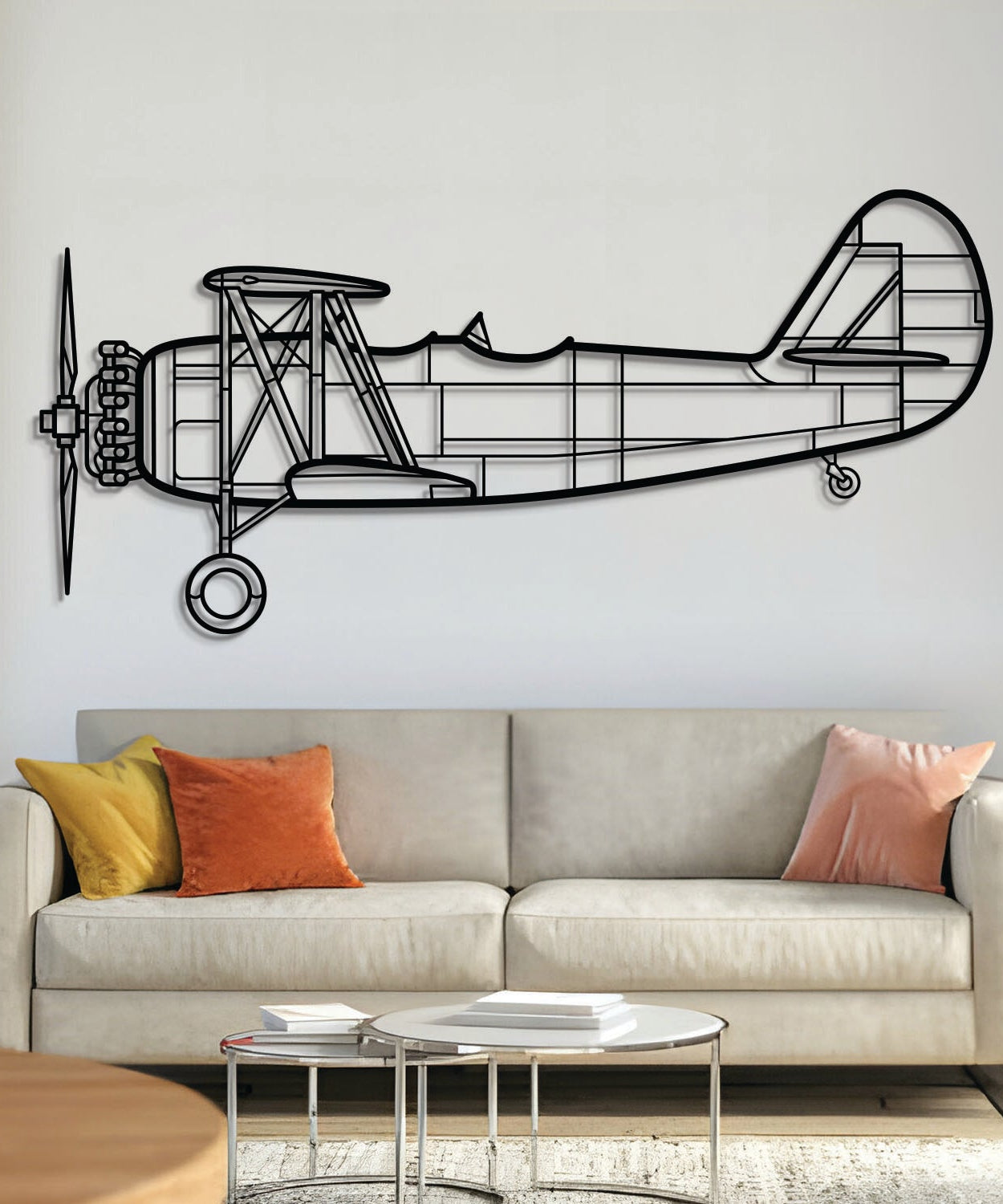N3N-3 Metallflugzeug Wandkunst - NCP0337