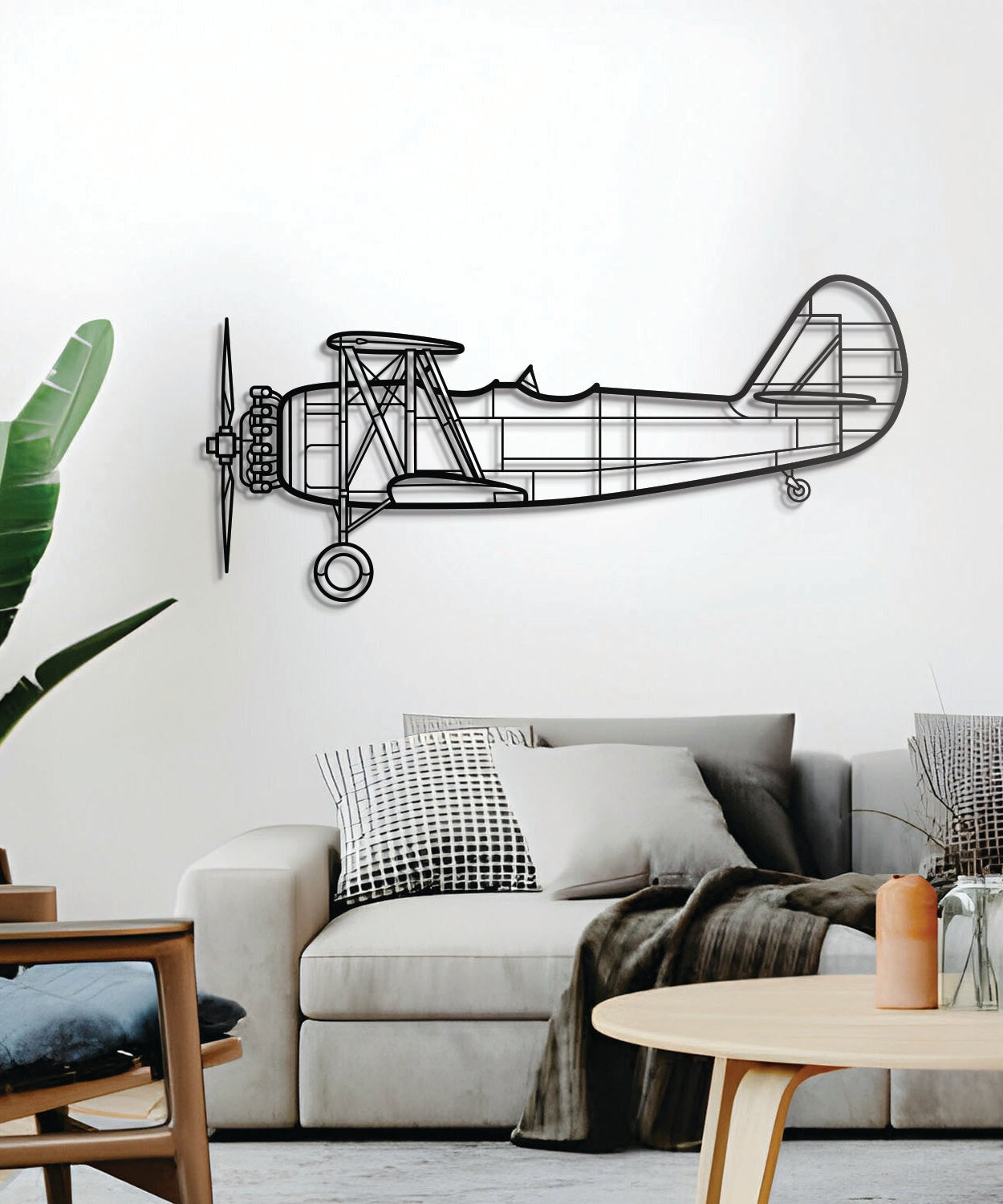 N3N-3 Metallflugzeug Wandkunst - NCP0337