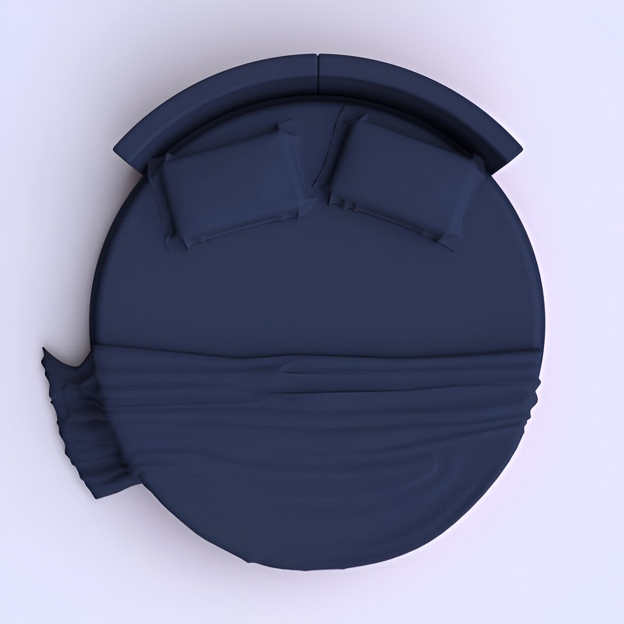 400TC Sateen Solid Cotton Round Duvet Cover Set