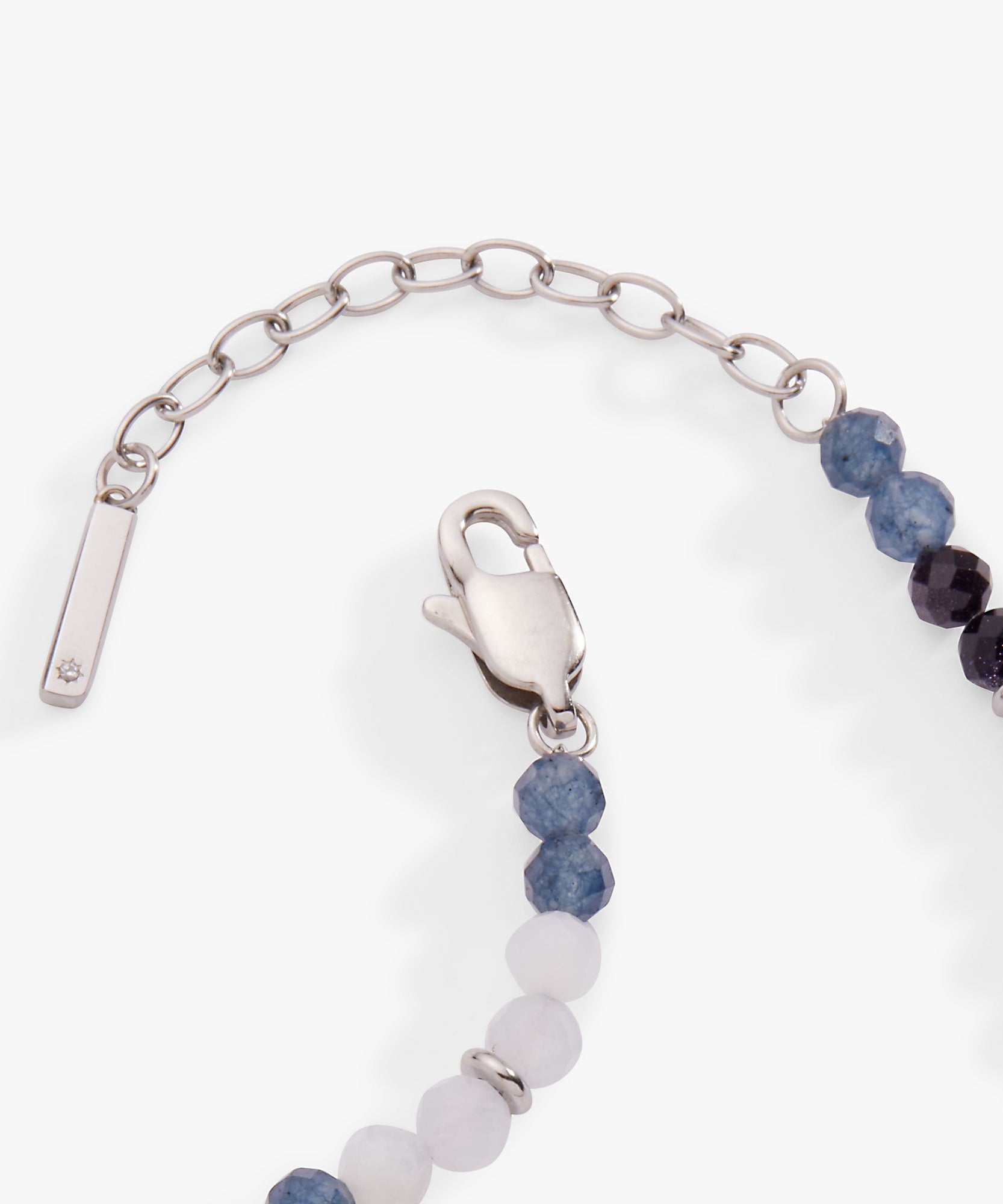 Blue Ombre Semi-Precious Beaded Anklet
