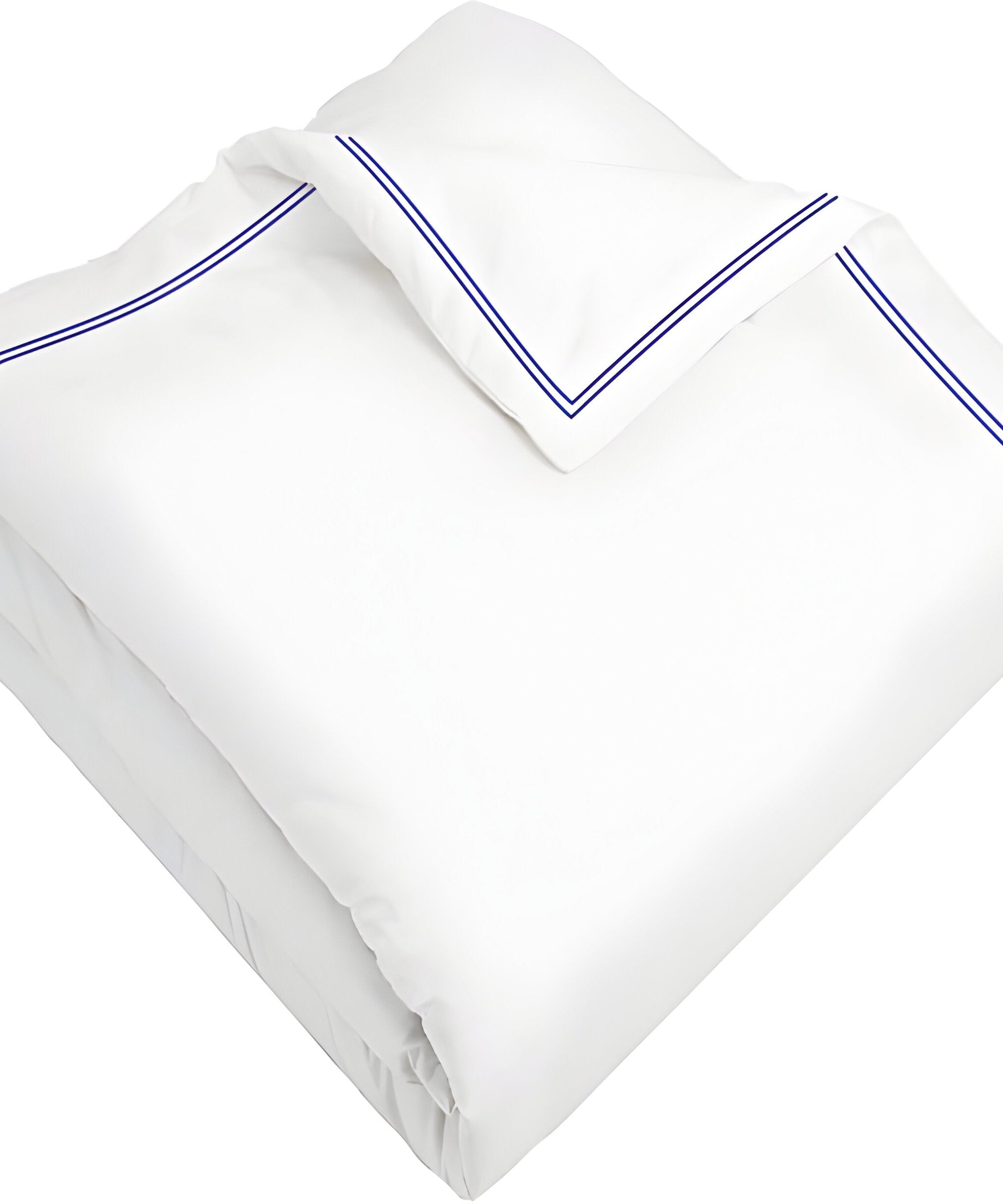 400TC Cotton Double Edge Embroidery Sateen Solid Duvet Cover Set