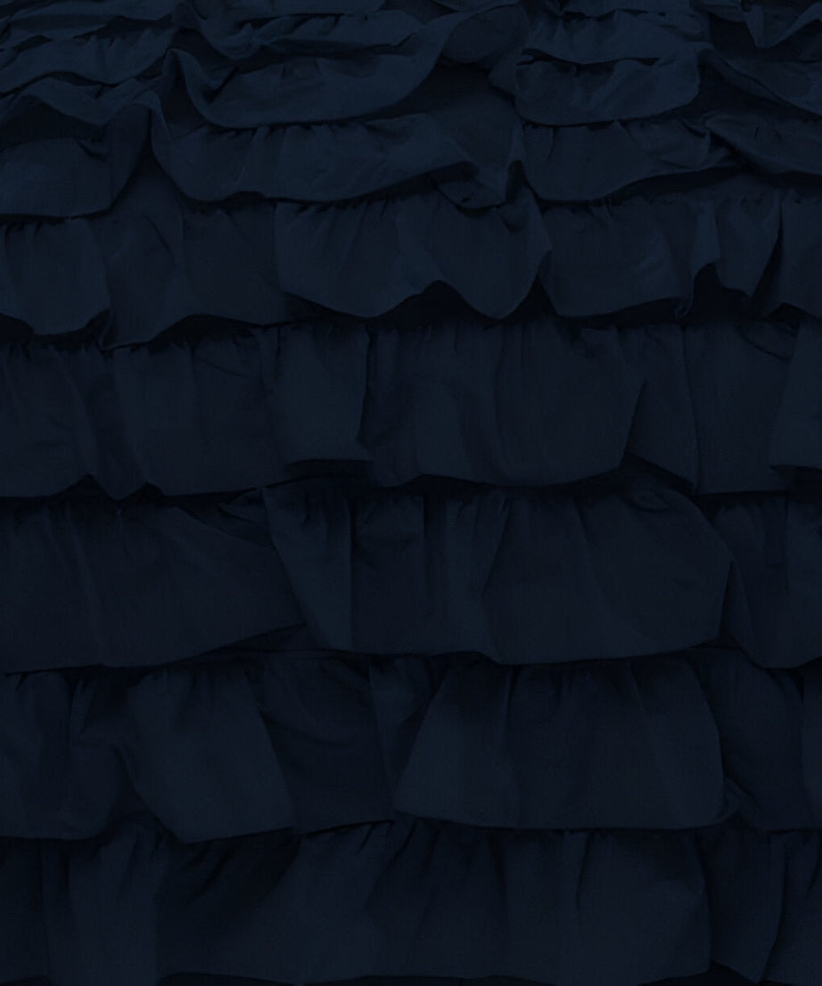 400TC Sateen Solid Cotton Waterfall Ruffle Duvet Cover Set