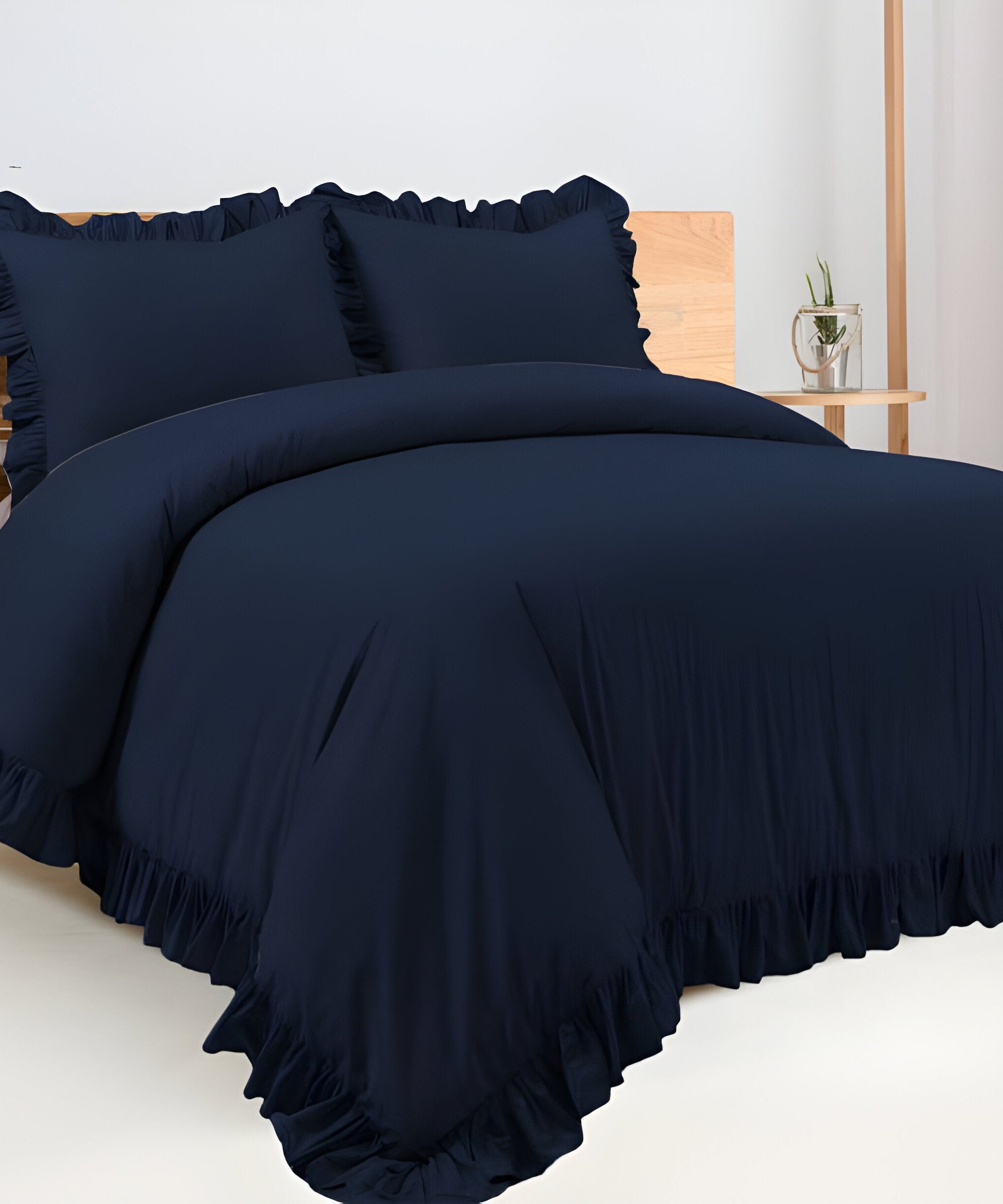 400TC Cotton Sateen Ruffle Duvet Cover Set