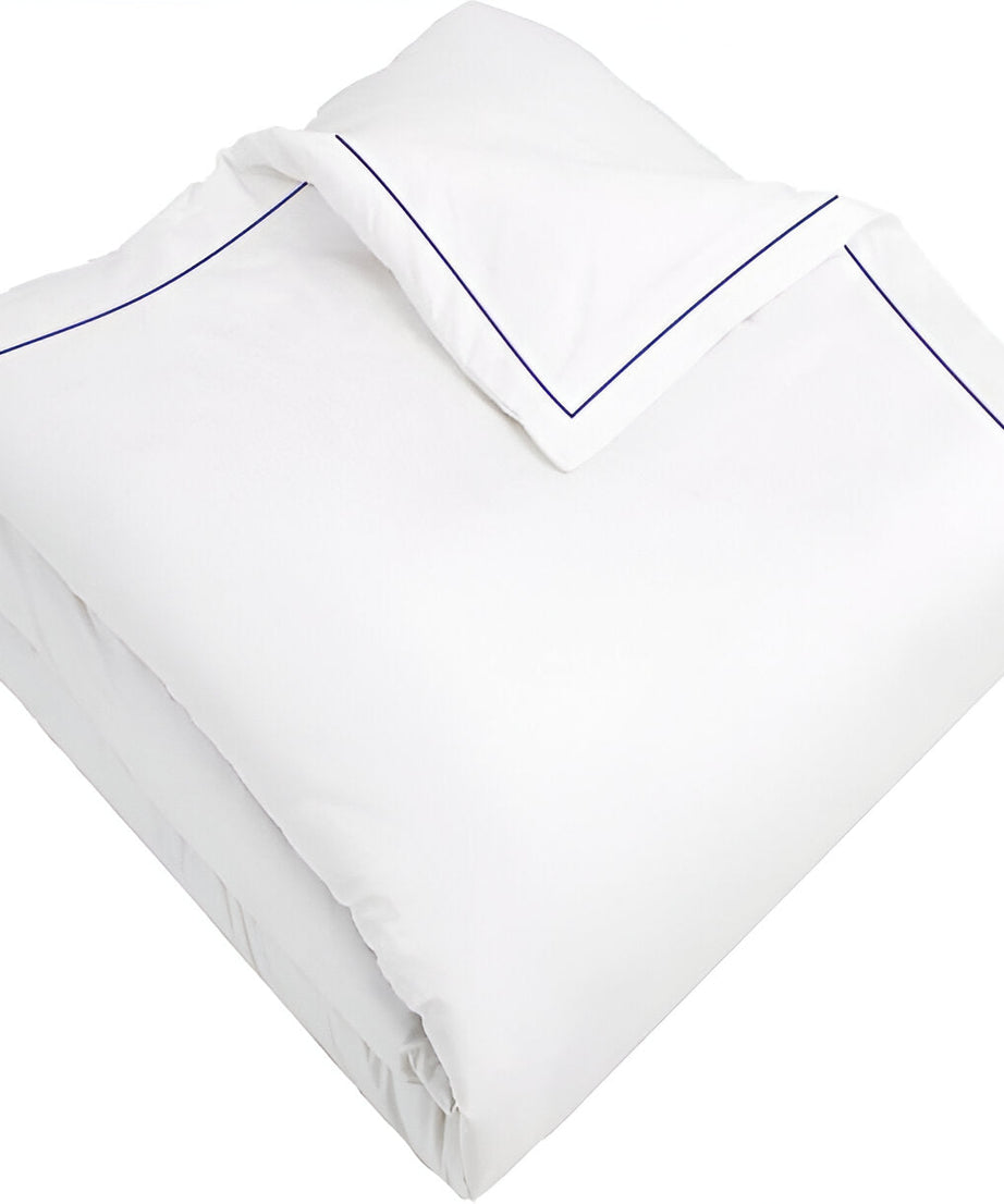 400TC Cotton Single Edge Embroidery Sateen Solid Duvet Cover Set
