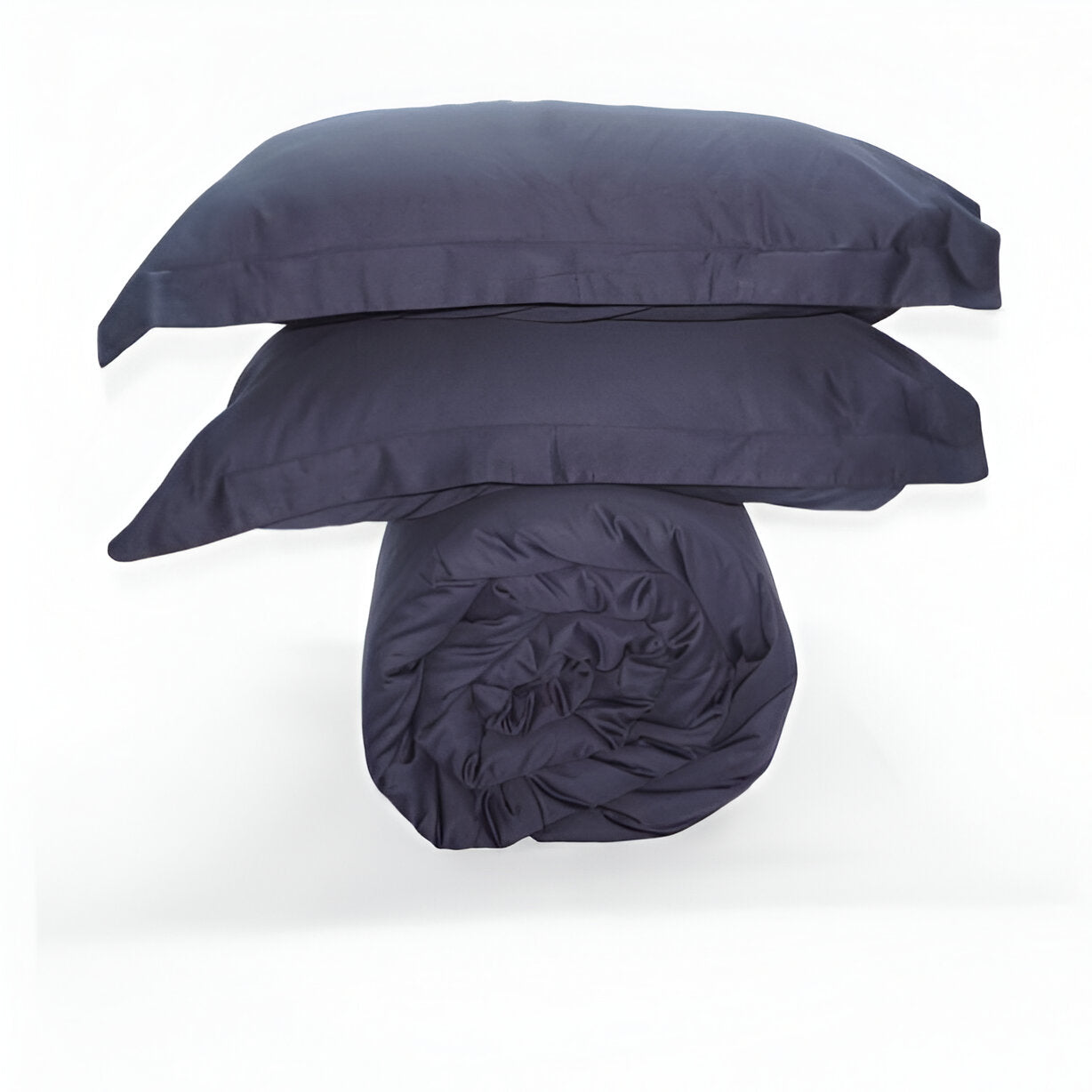 400TC Sateen Solid Cotton Round Duvet Cover Set