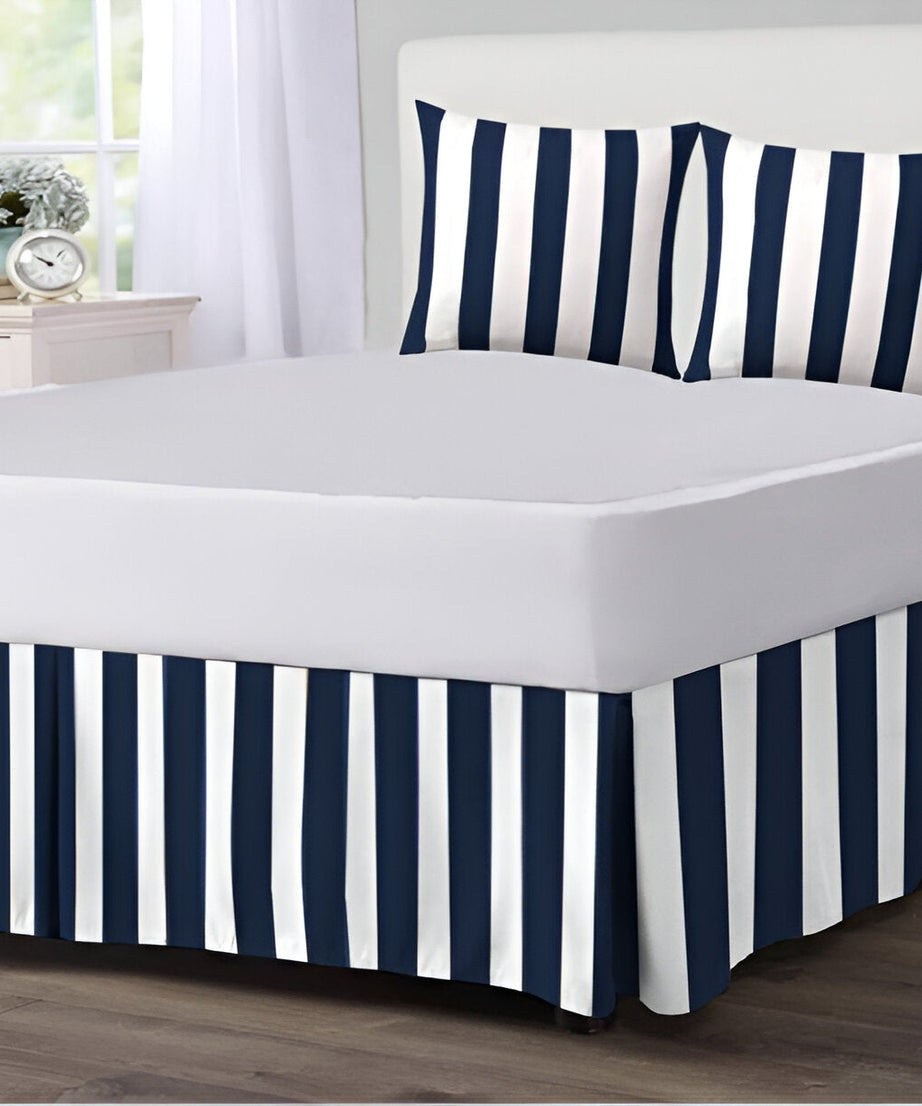 400TC Stripe Border Frame Cotton Sateen Duvet Cover Set