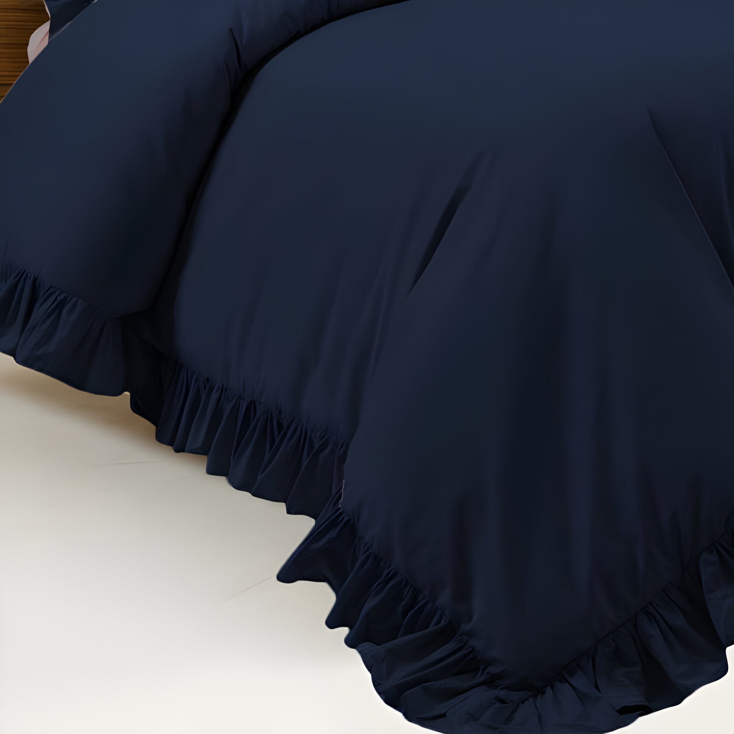 400TC Cotton Sateen Ruffle Duvet Cover Set