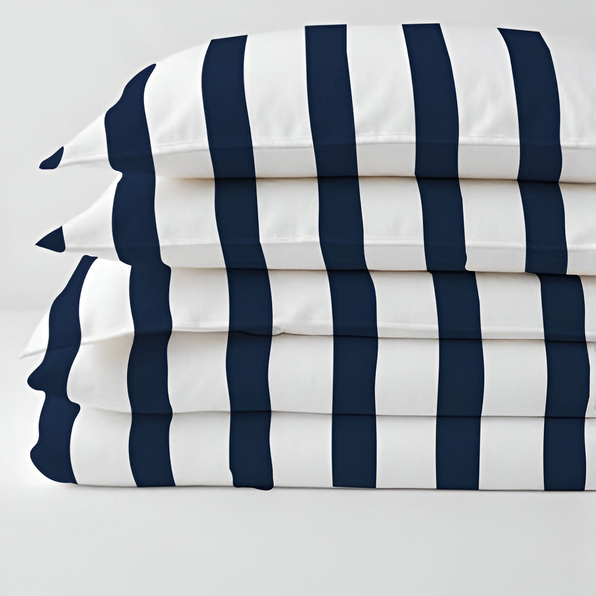 400TC Stripe Border Frame Cotton Sateen Duvet Cover Set