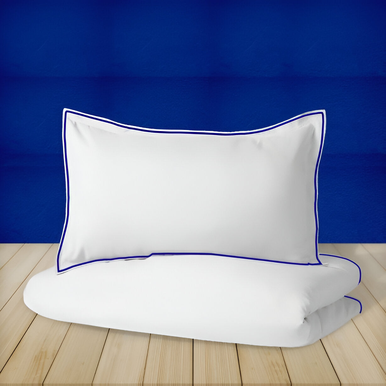400TC Embroidery Cotton Sateen Solid Duvet Cover Set