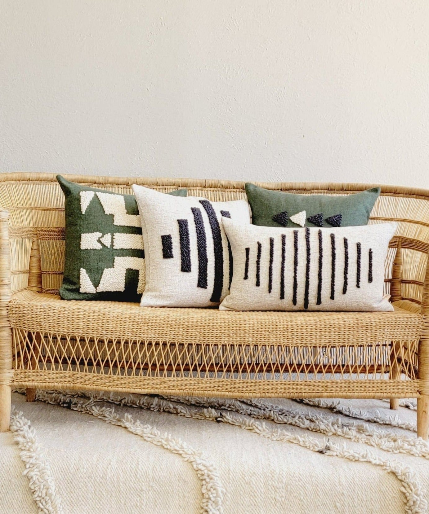 Ndebele Forest Green Throw Pillow