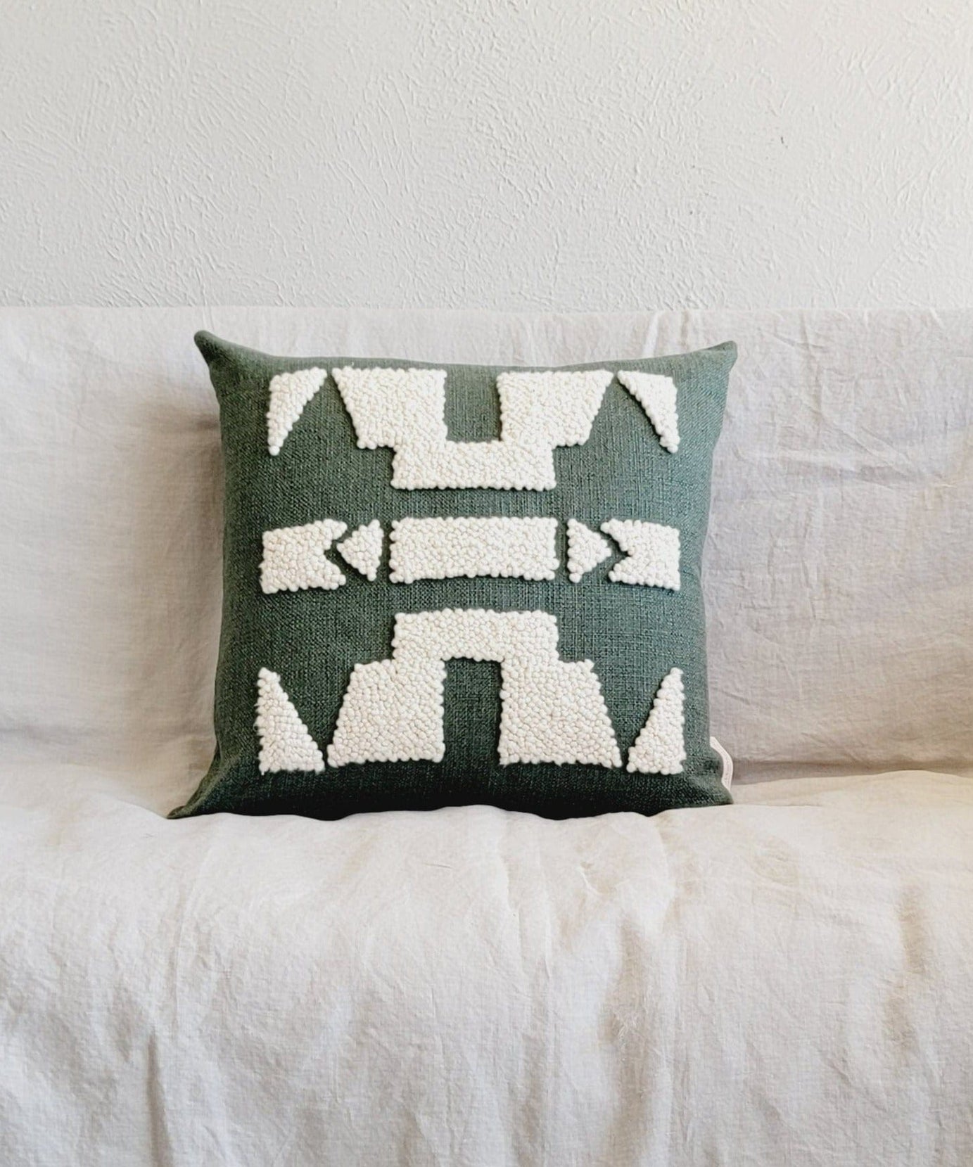 Ndebele Forest Green Throw Pillow